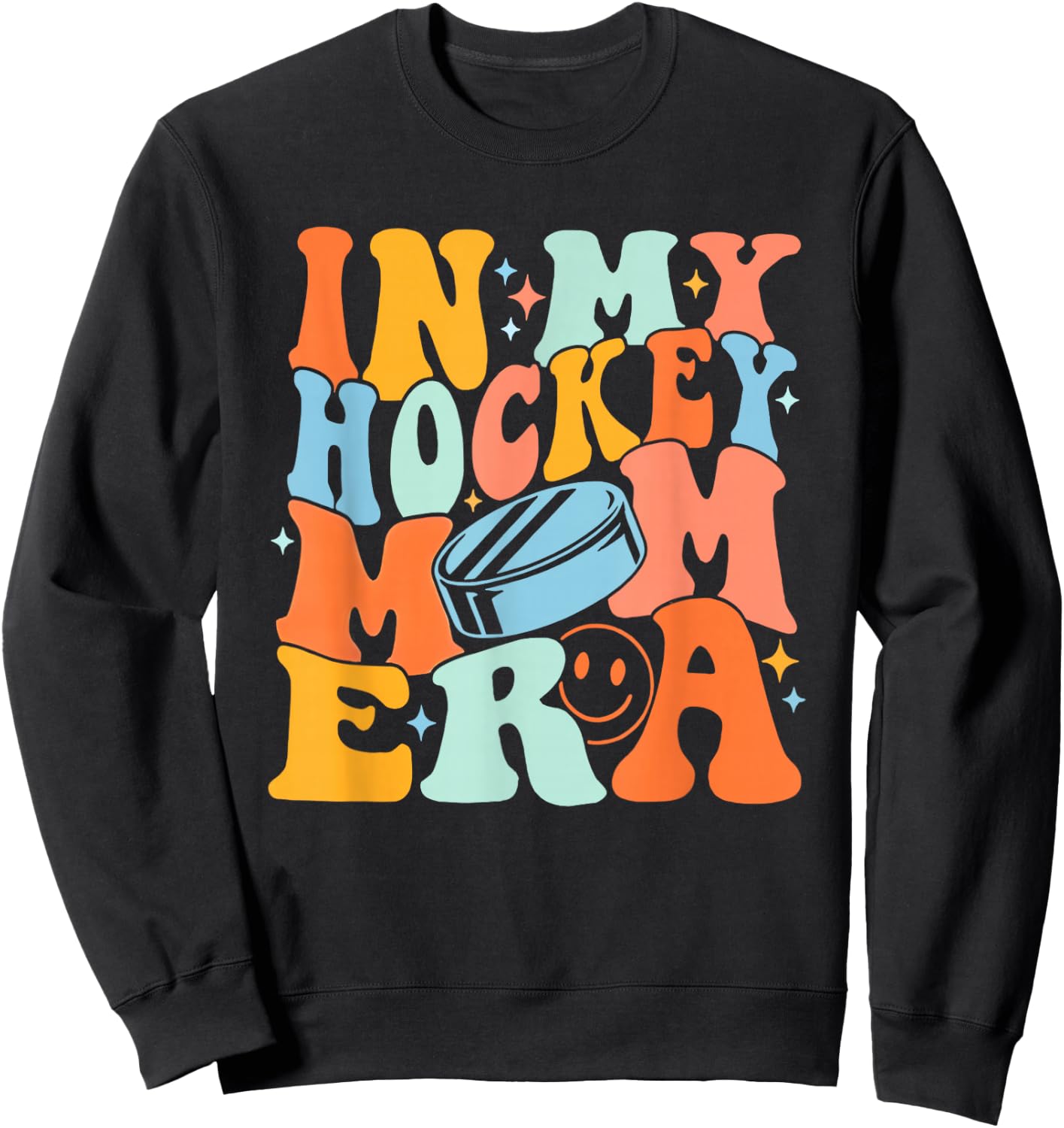 In My Hockey Mom Era Vintage Sweatshirt - Sweatshirt | Black