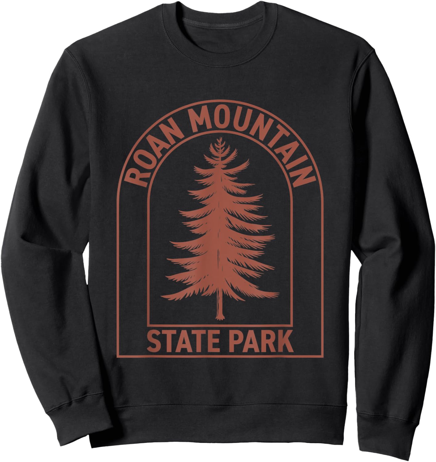 Roan Mountain State Park Tennessee Vintage Tree Sweatshirt - Sweatshirt | Black