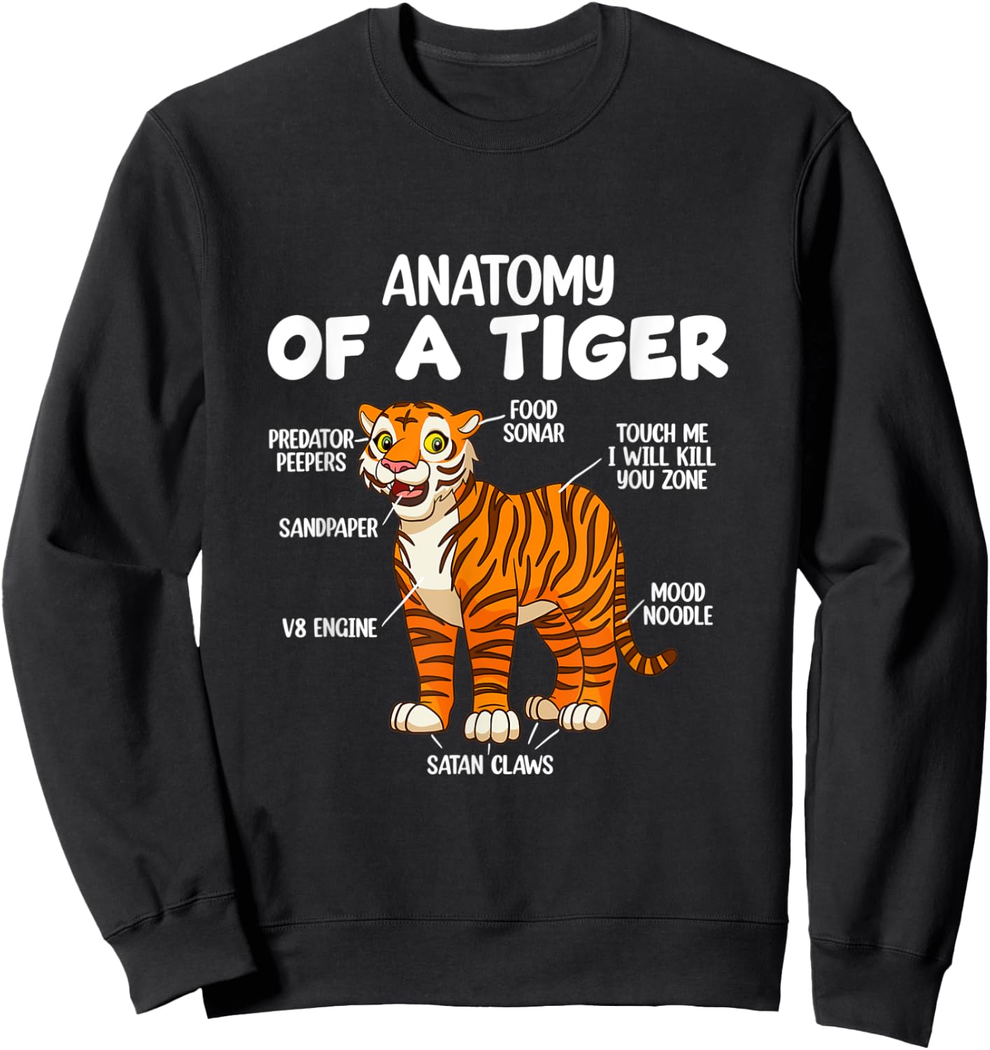 Anatomy Of A Tiger Sweatshirt - Sweatshirt | Black