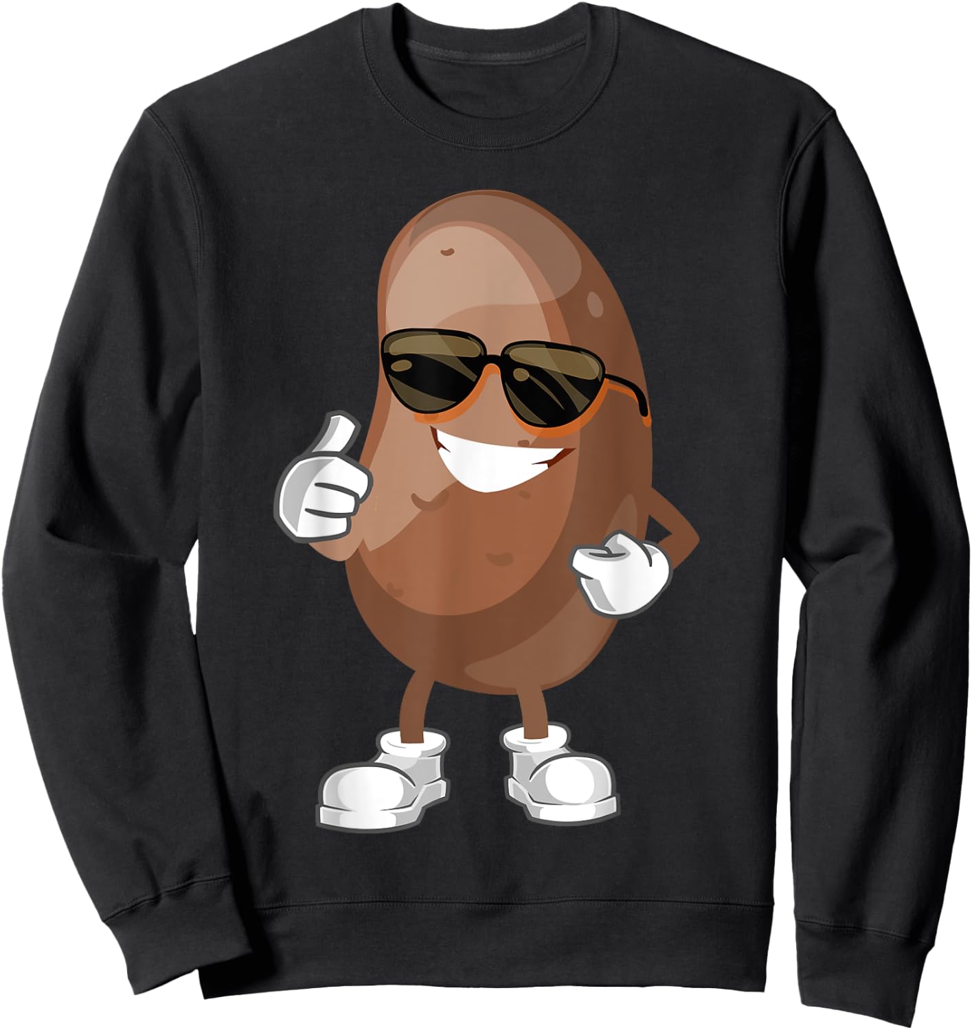 Simple Potato Fun Halloween Costume Vegetable Potato Lover Sweatshirt - Sweatshirt | Black