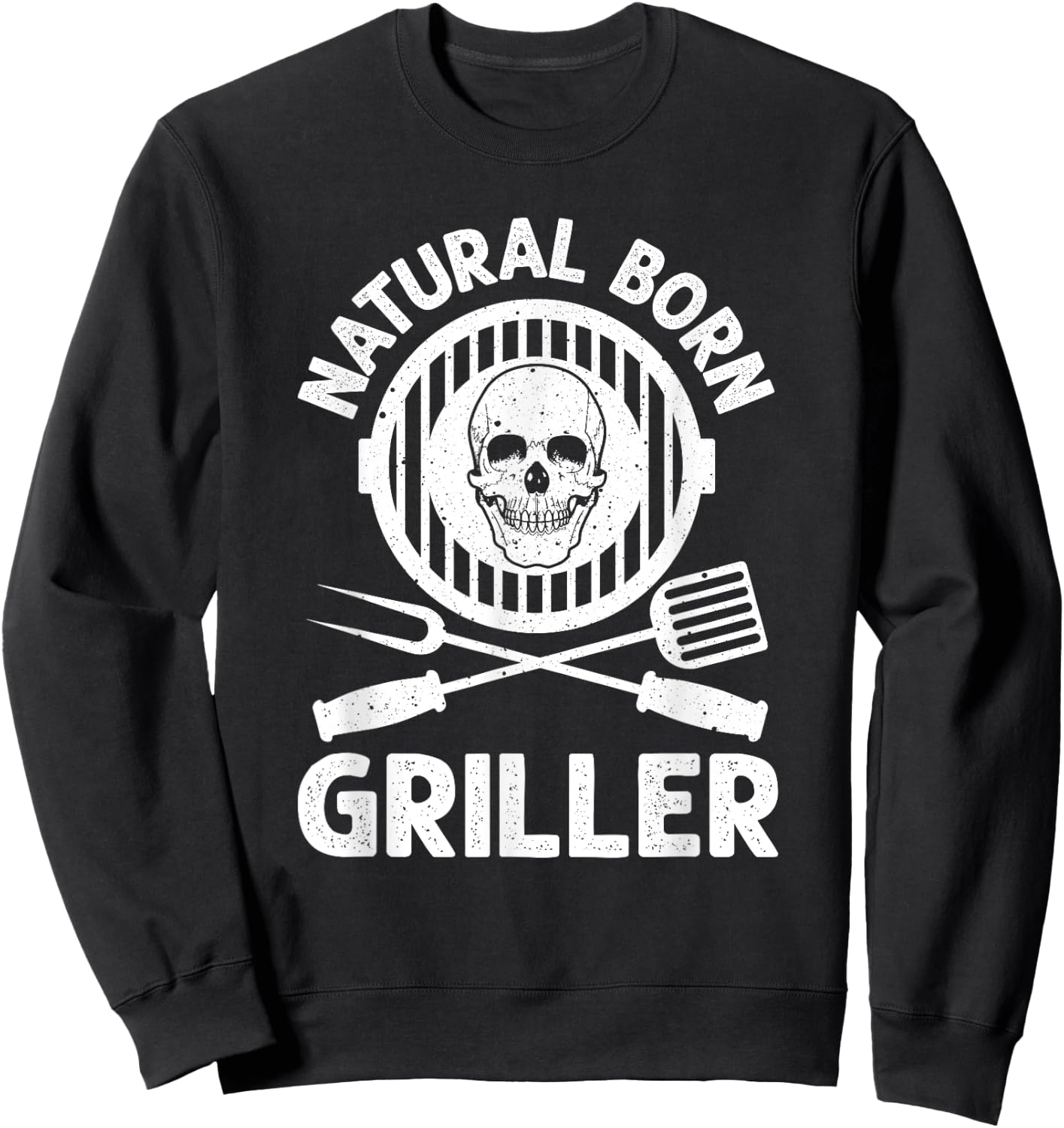 Funny Grilling Design Women BBQ Grill Griller Lovers Sweatshirt - Sweatshirt | Black