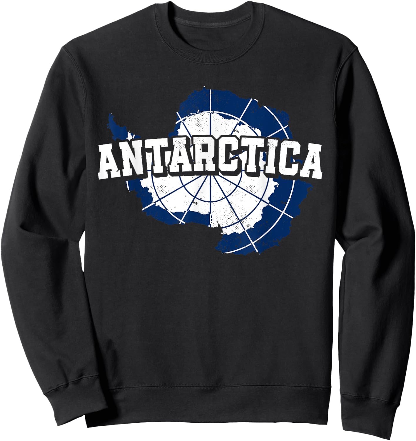 Antarctica Map and Flag Souvenir Antarctic Sweatshirt - Sweatshirt | Black