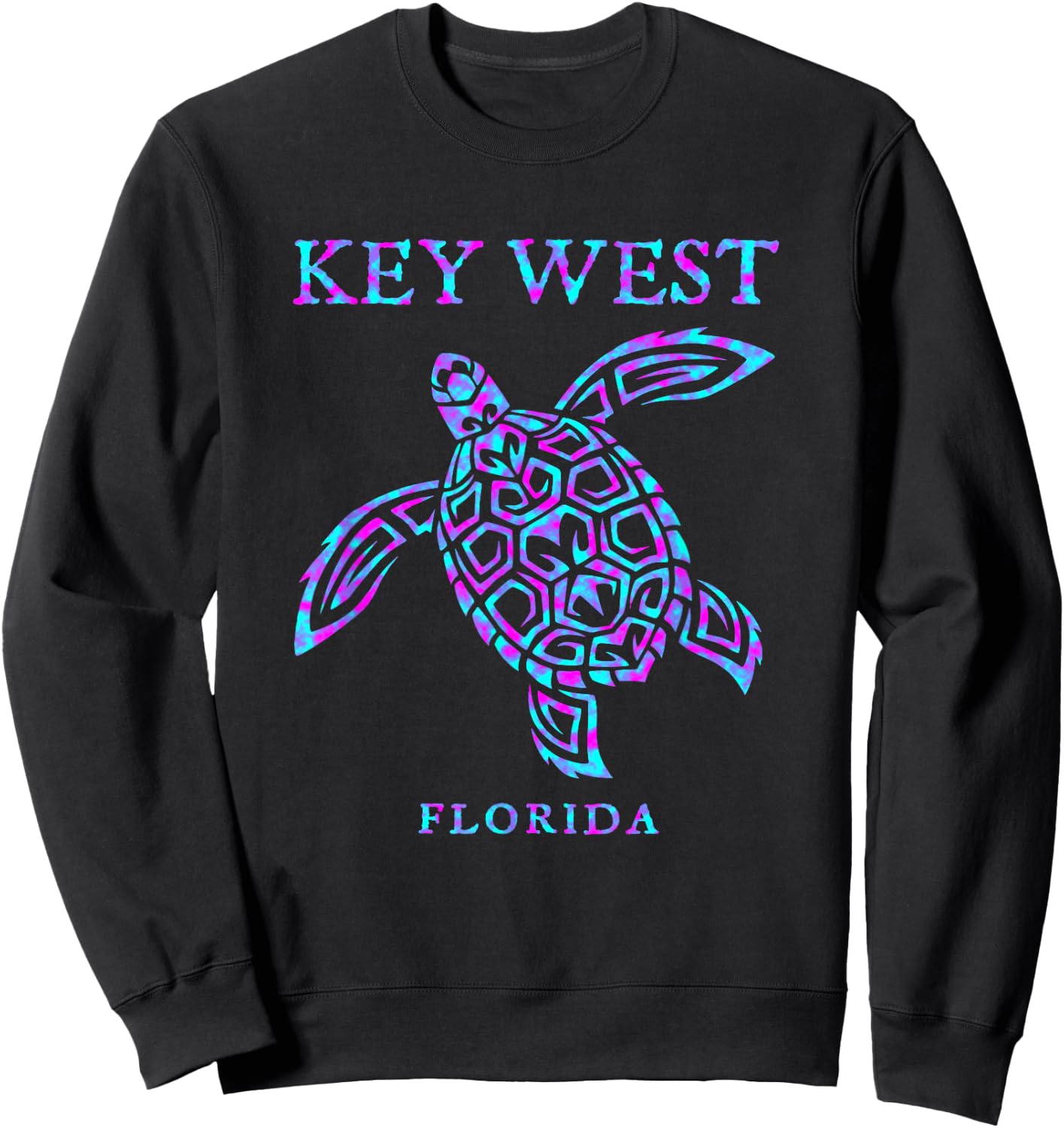 Key West Florida Sea Turtle Boys Girls Toddler Sweatshirt - Sweatshirt | Black