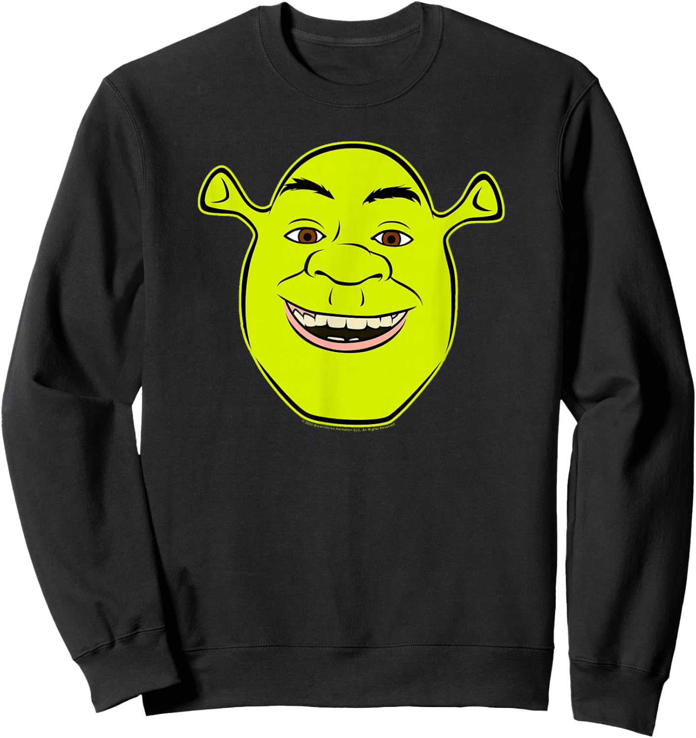 Shrek Big Face Smile Portrait Sweatshirt - Sweatshirt | Black