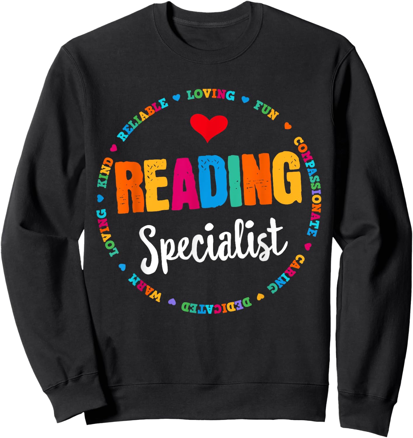 Reading Teacher Literacy Coach Principal Reading Specialist Sweatshirt - Sweatshirt | Black
