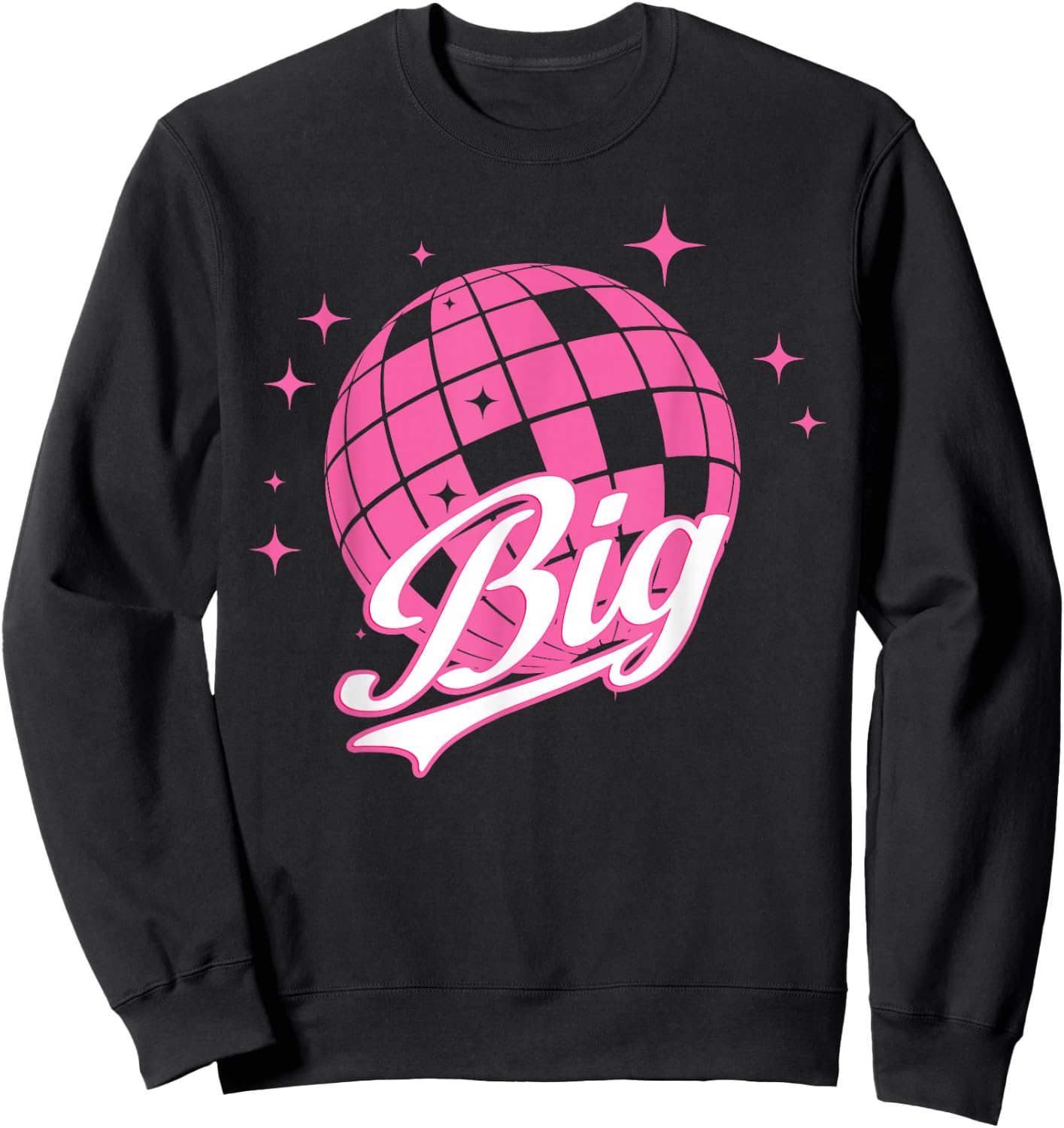 Disco Ball Retro Big / Little ERA Sorority Reveal Retro Sweatshirt - Sweatshirt | Black