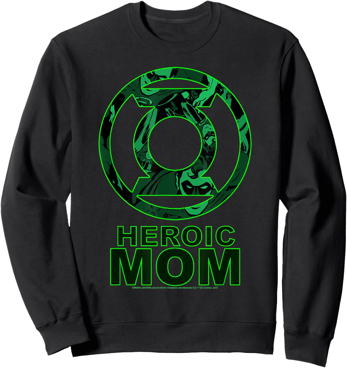DC Comics Mother's Day Green Lantern Heroic Mom Sweatshirt - Sweatshirt | Black