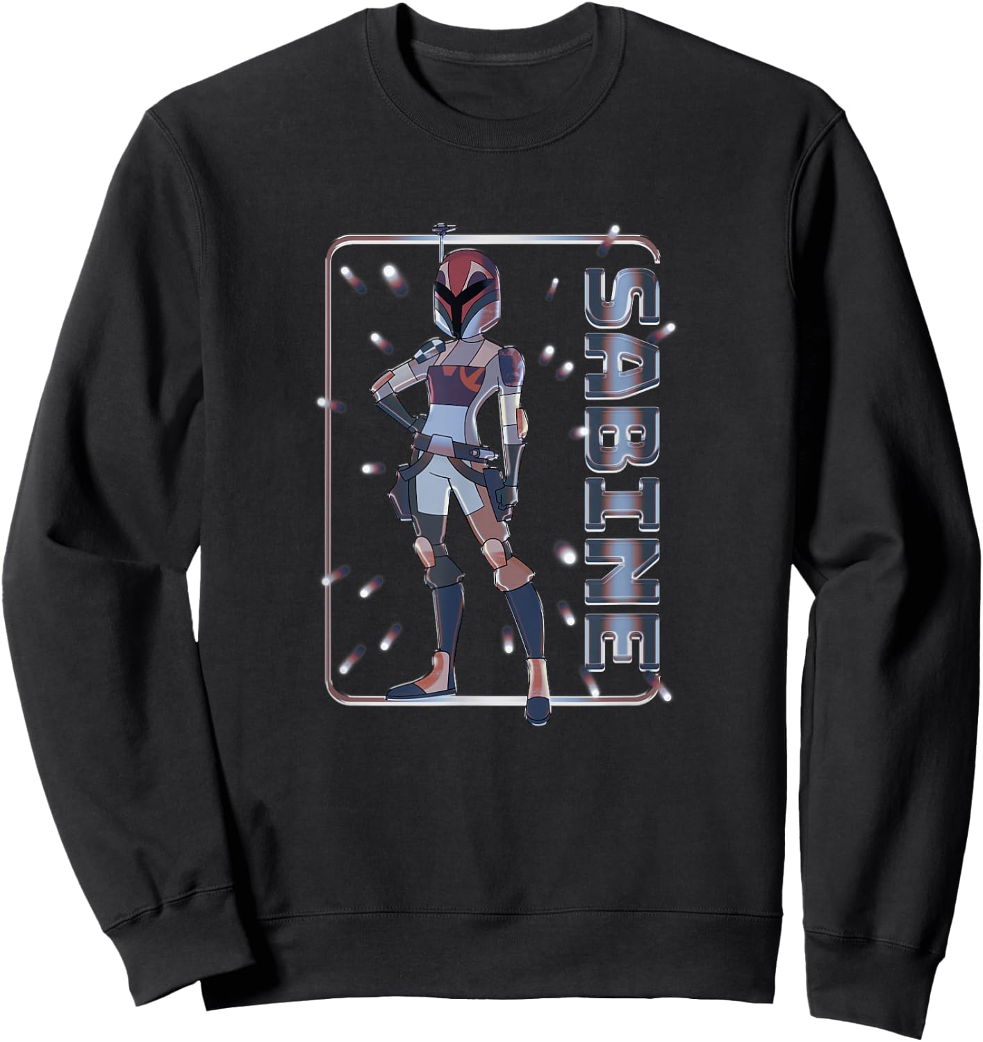 Star Wars Forces Of Destiny Sabine Wren Epic Chest Portrait Sweatshirt - Sweatshirt | Black