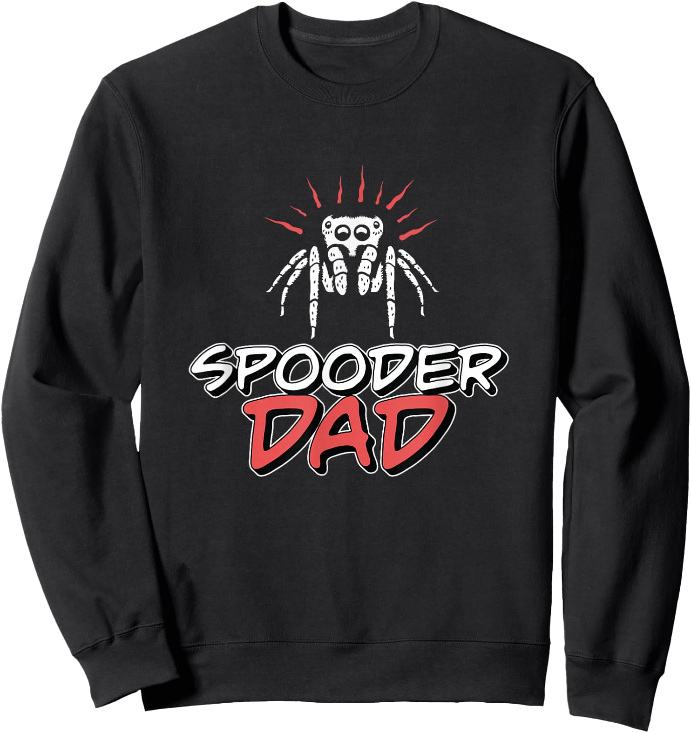 Awesome Jumping Spider Dad For A Salticidae Spood Pet Owner Sweatshirt - Sweatshirt | Black
