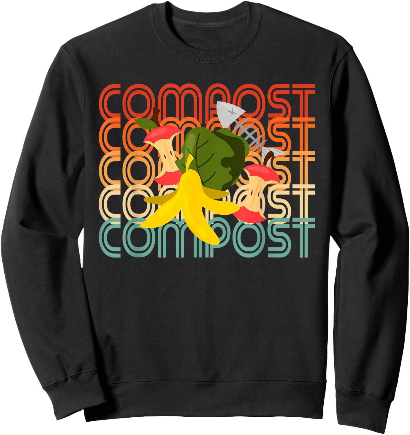 Retro Compost Sweatshirt - Sweatshirt | Black