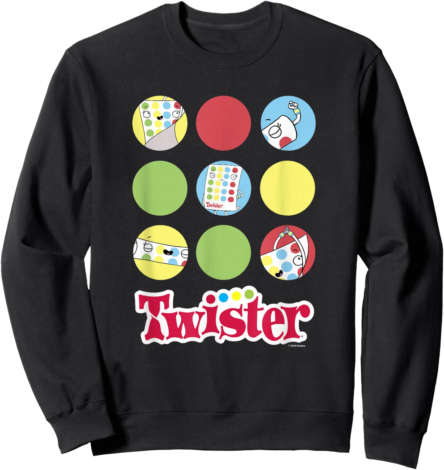 Twister Vintage Retro Classic Game Instruction Panel Sweatshirt - Sweatshirt | Black