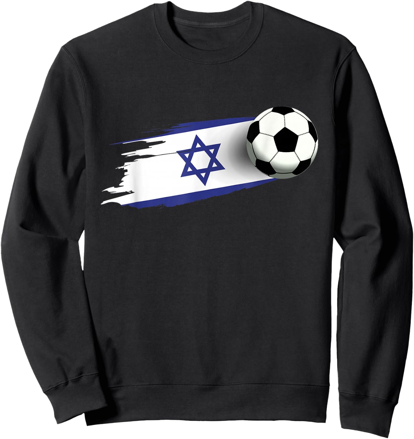 Israel Flag Jersey Israeli Soccer Team Israeli Sweatshirt - Sweatshirt | Black