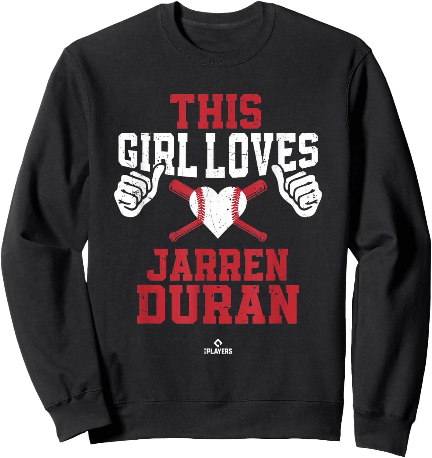 This Girl Loves Jarren Duran Jarren Duran Boston MLBPA Sweatshirt - Sweatshirt | Black