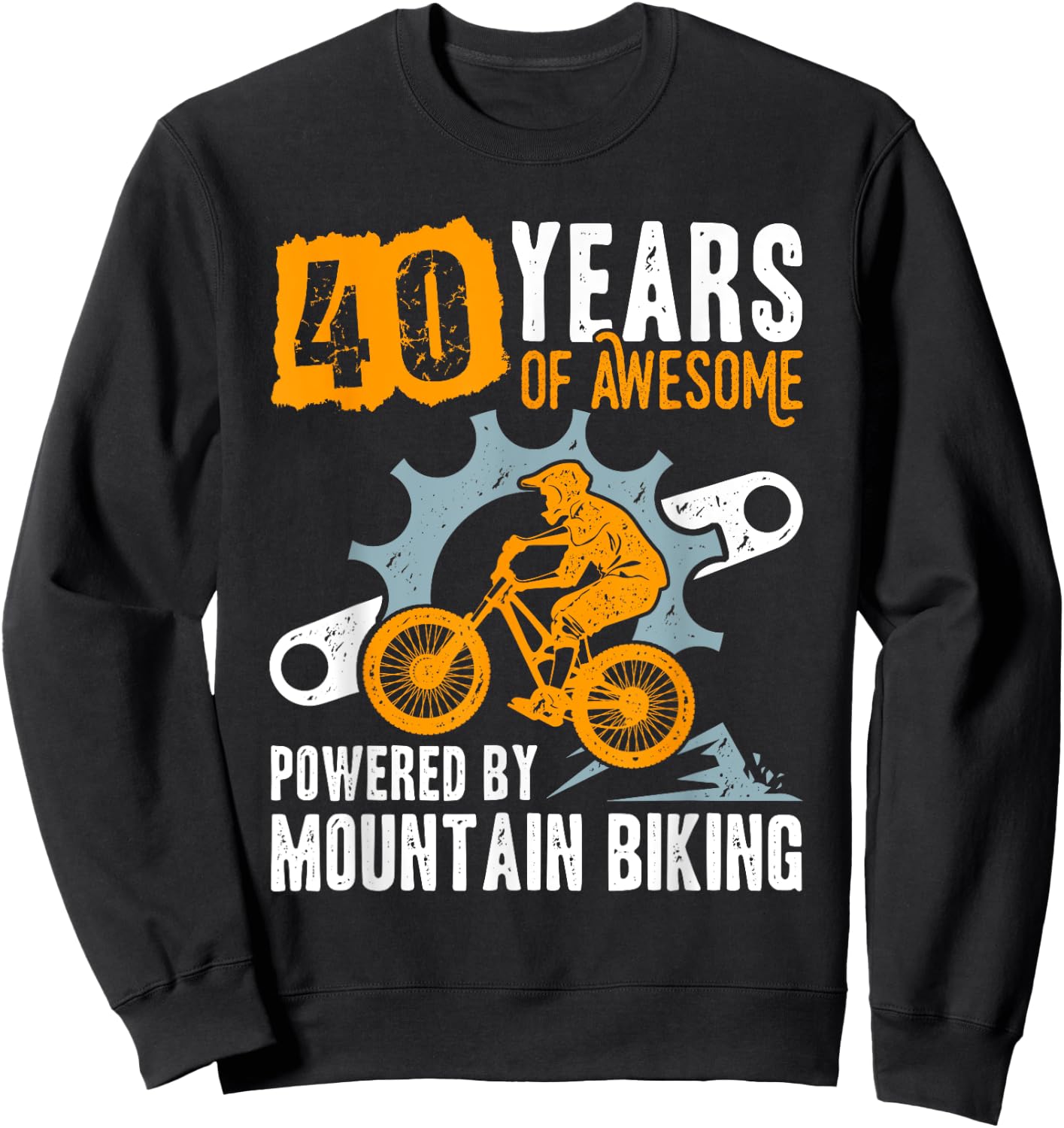 40th Birthday 40 Years of Awesome Mountain Biking MTB 1983 Sweatshirt - Sweatshirt | Black