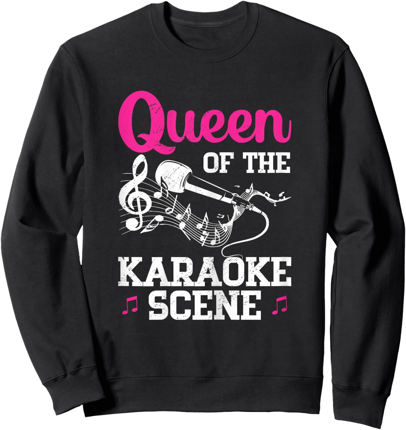 Funny Karaoke Queen Sweatshirt - Sweatshirt | Black