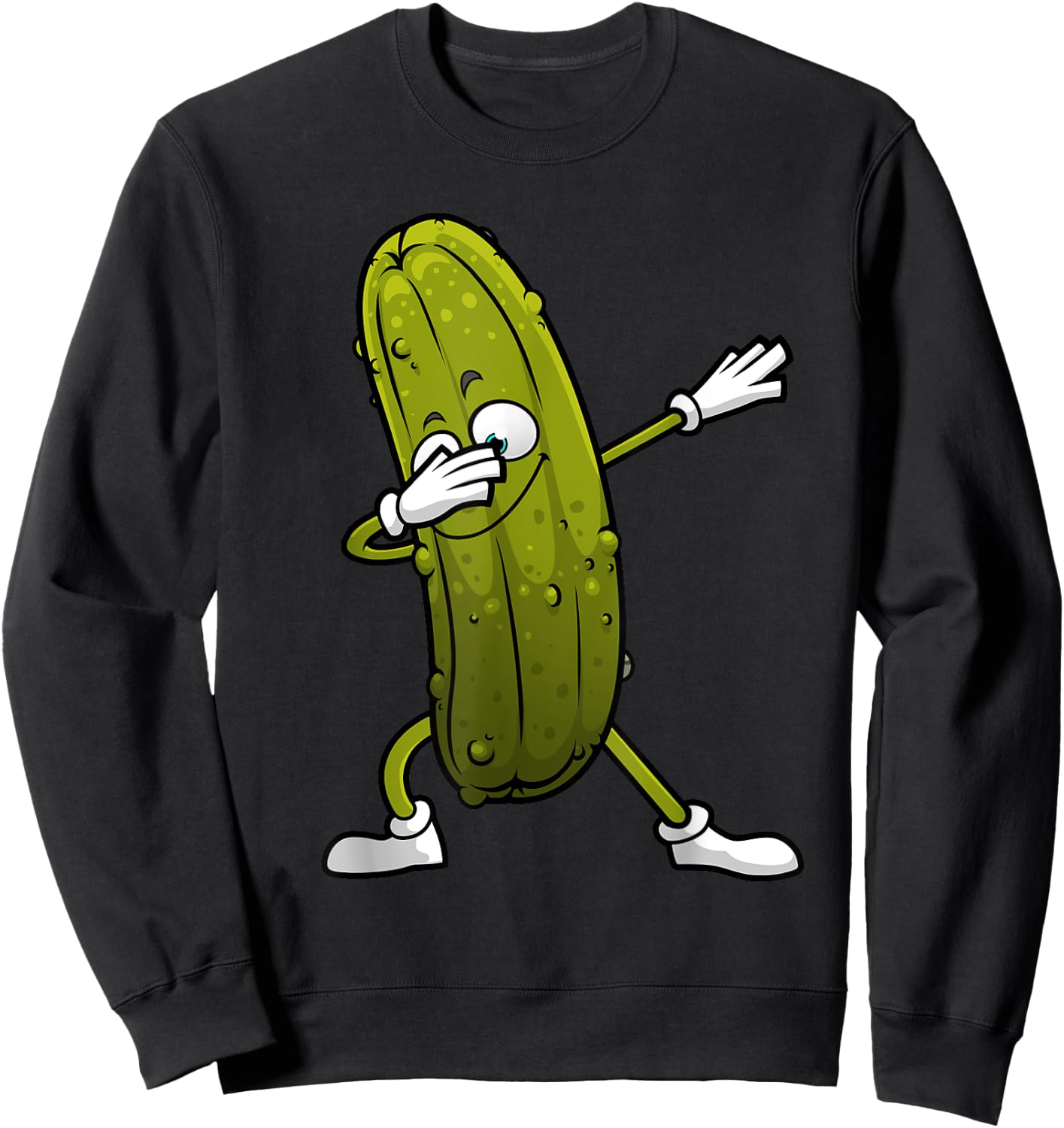Funny Pickle Women Dill Pickle Dabbing Cucumber Keto Sweatshirt - Sweatshirt | Black