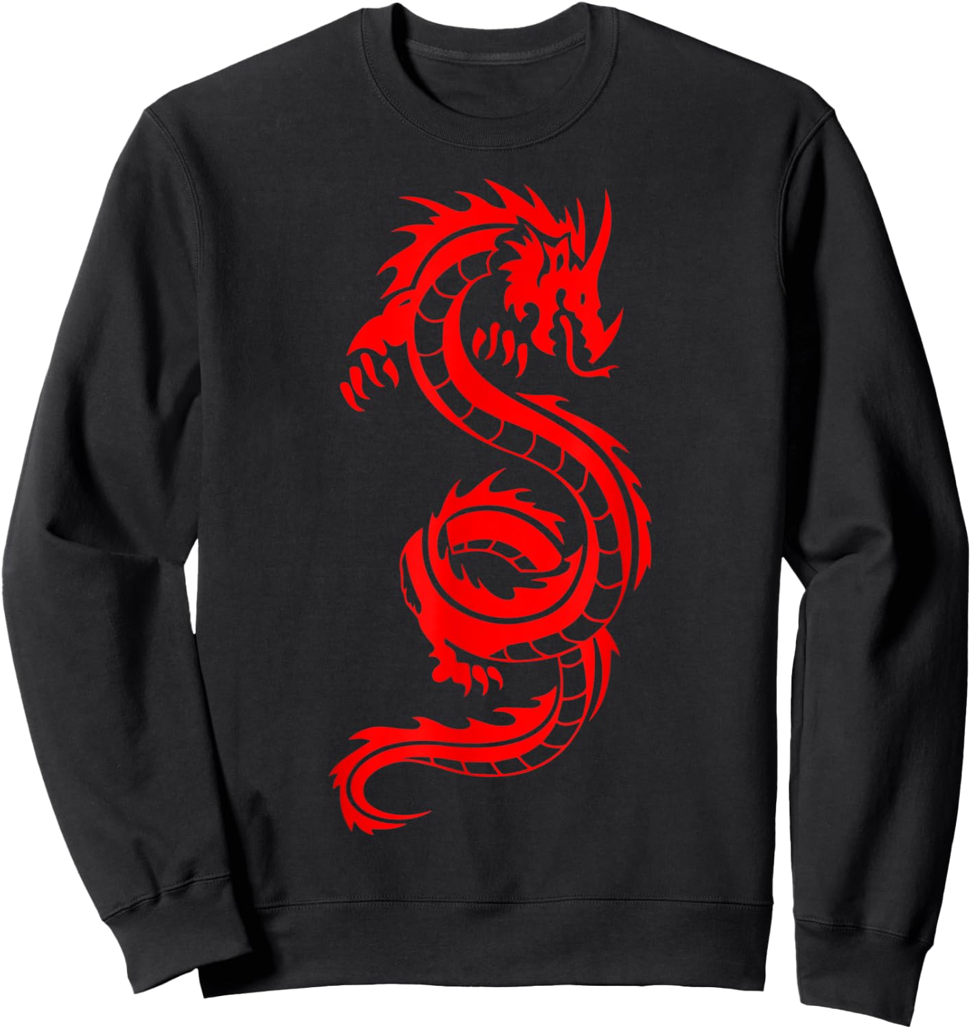 Chinese Dragon Japanese Dragon Asian Dragon Sweatshirt - Sweatshirt | Black