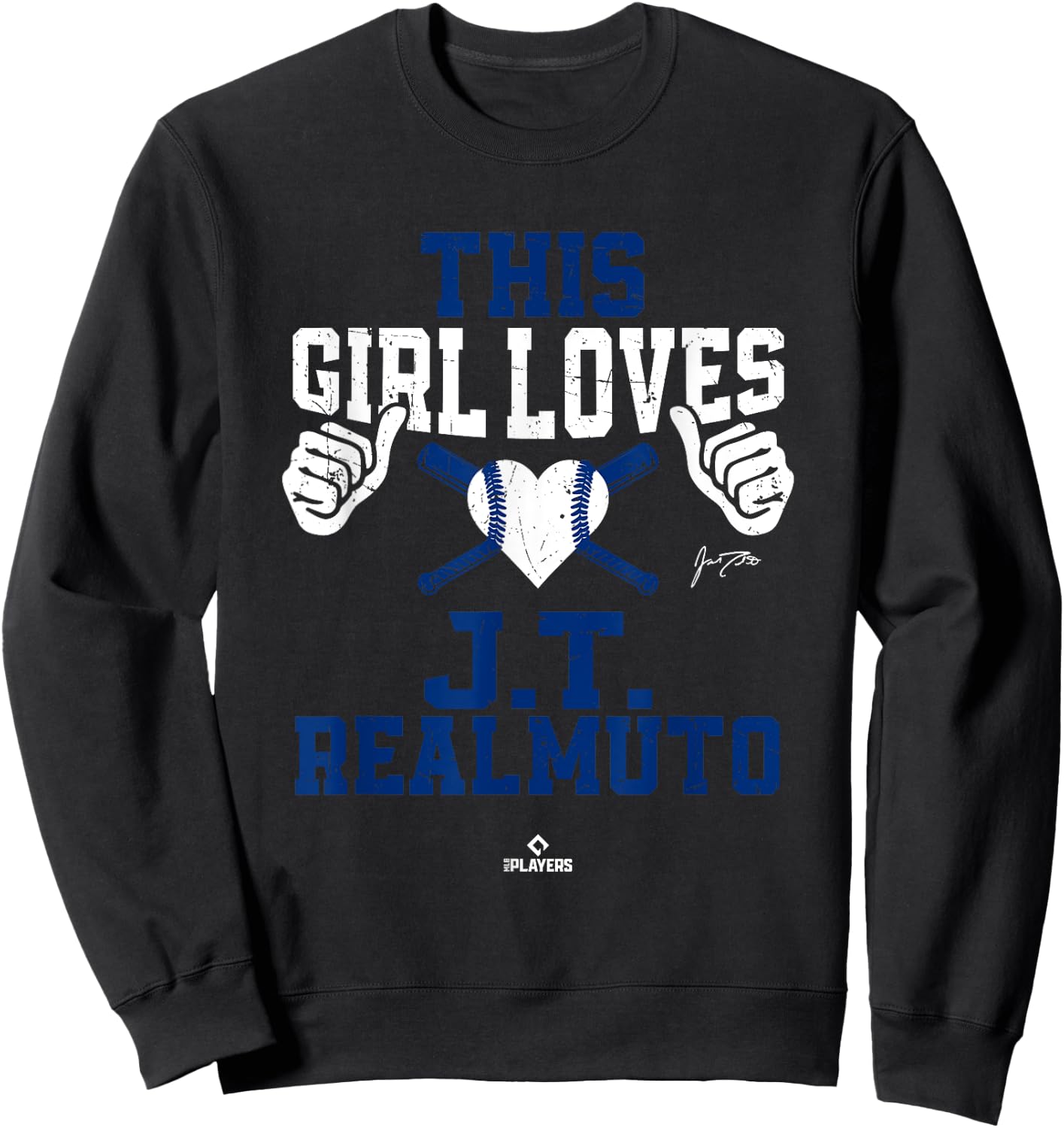 This Girl Loves JT Realmuto JT Realmuto Philadelphia MLBPA Sweatshirt - Sweatshirt | Black