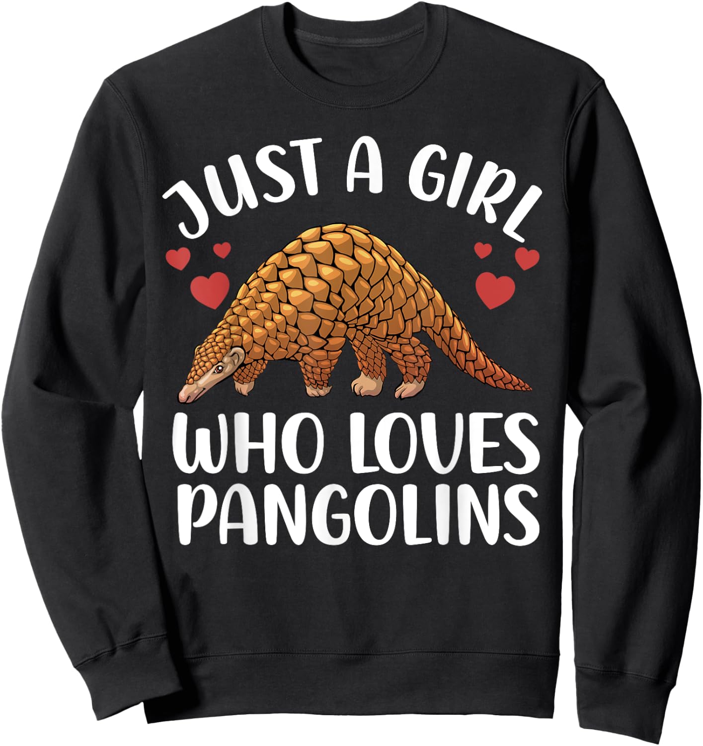 Pangolin Gift Pangolin Lover Accessories & Stuff Women Girls Kids Wildlife Animal Pangolins Sweatshirt - Sweatshirt | Black