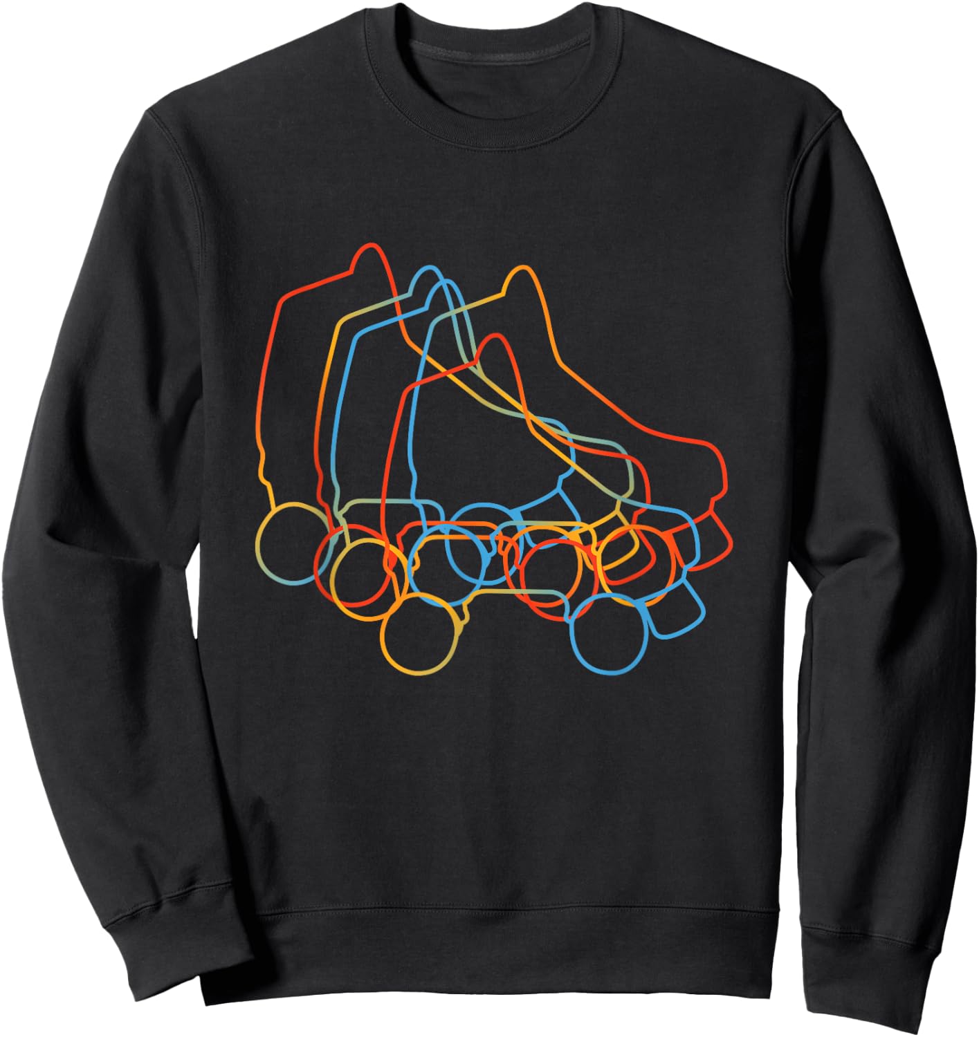 Retro Roller Skates Roller Skating Sweatshirt - Sweatshirt | Black