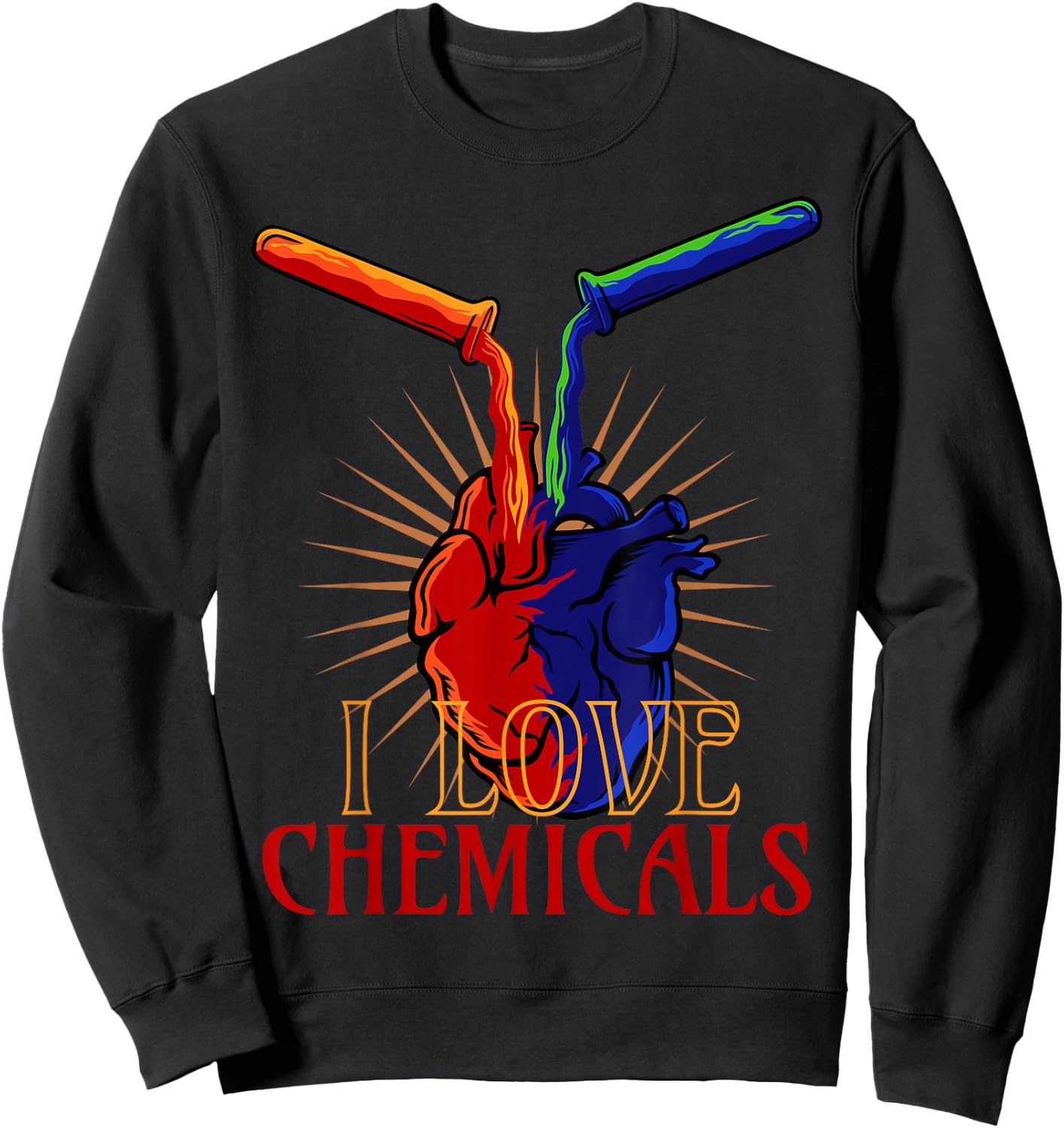 Chemical Engineering I Love Chemicals Chemistry Teacher Women Sweatshirt - Sweatshirt | Black