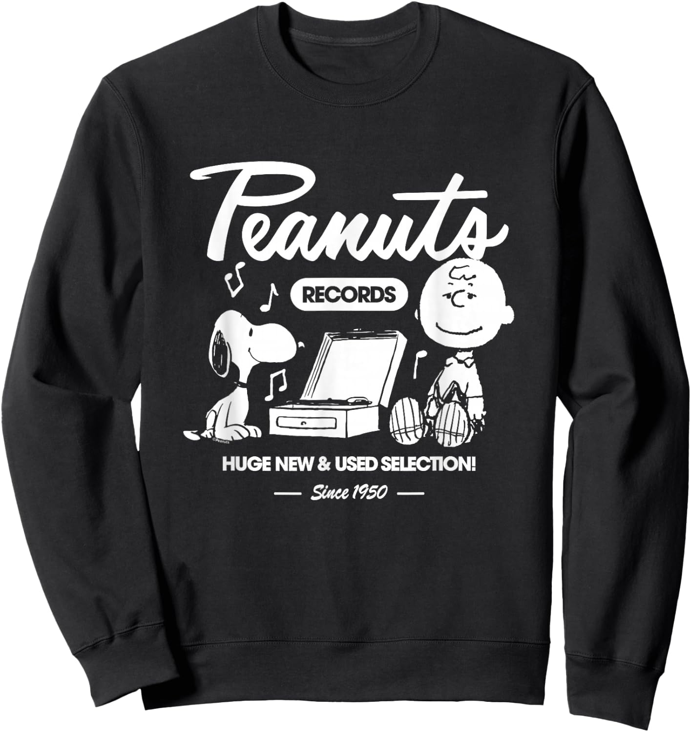 Peanuts - Snoopy Charlie Brown Record Sweatshirt - Sweatshirt | Black