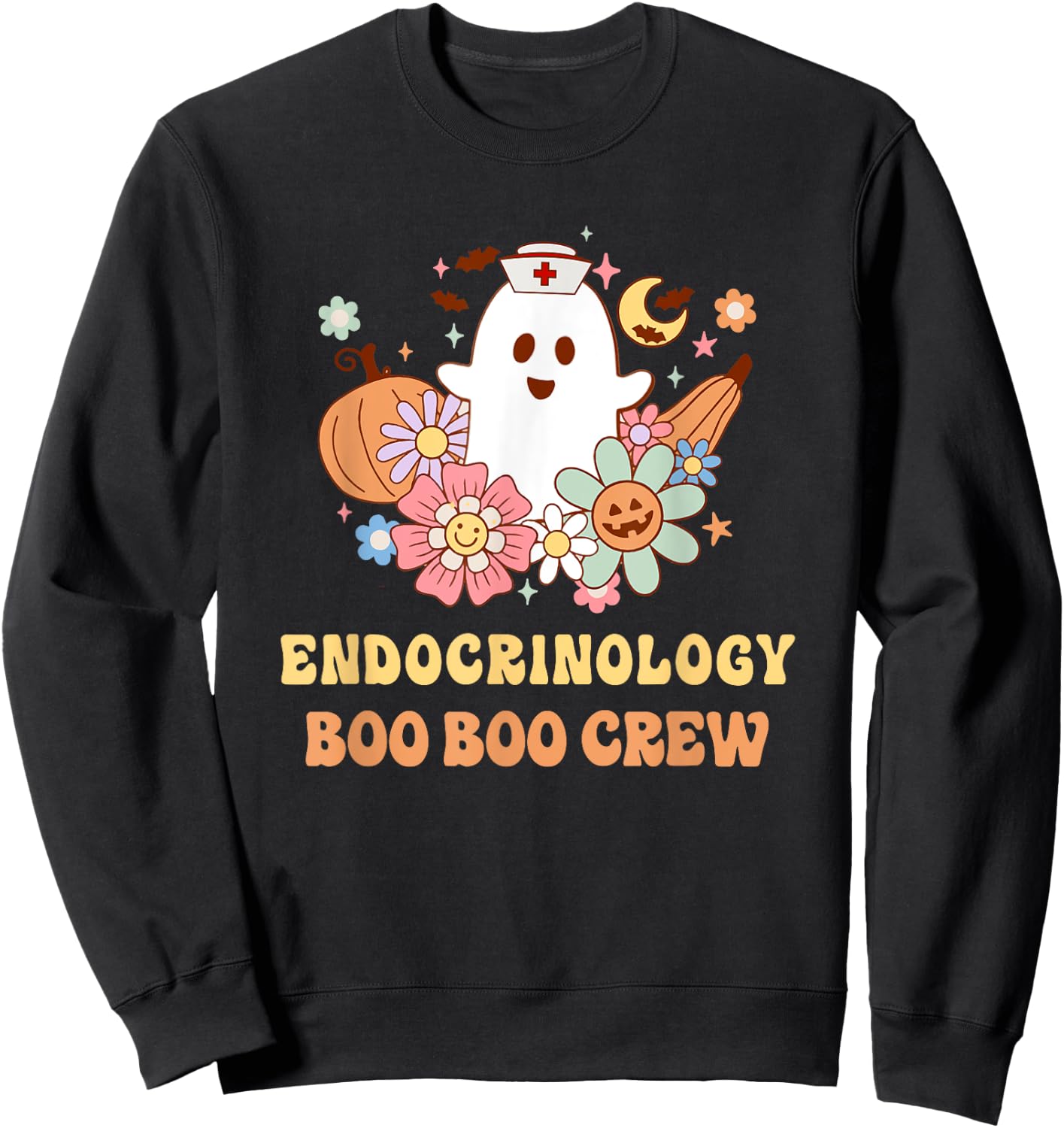 Endocrinology Boo Boo Crew Nurse Halloween Sweatshirt - Sweatshirt | Black