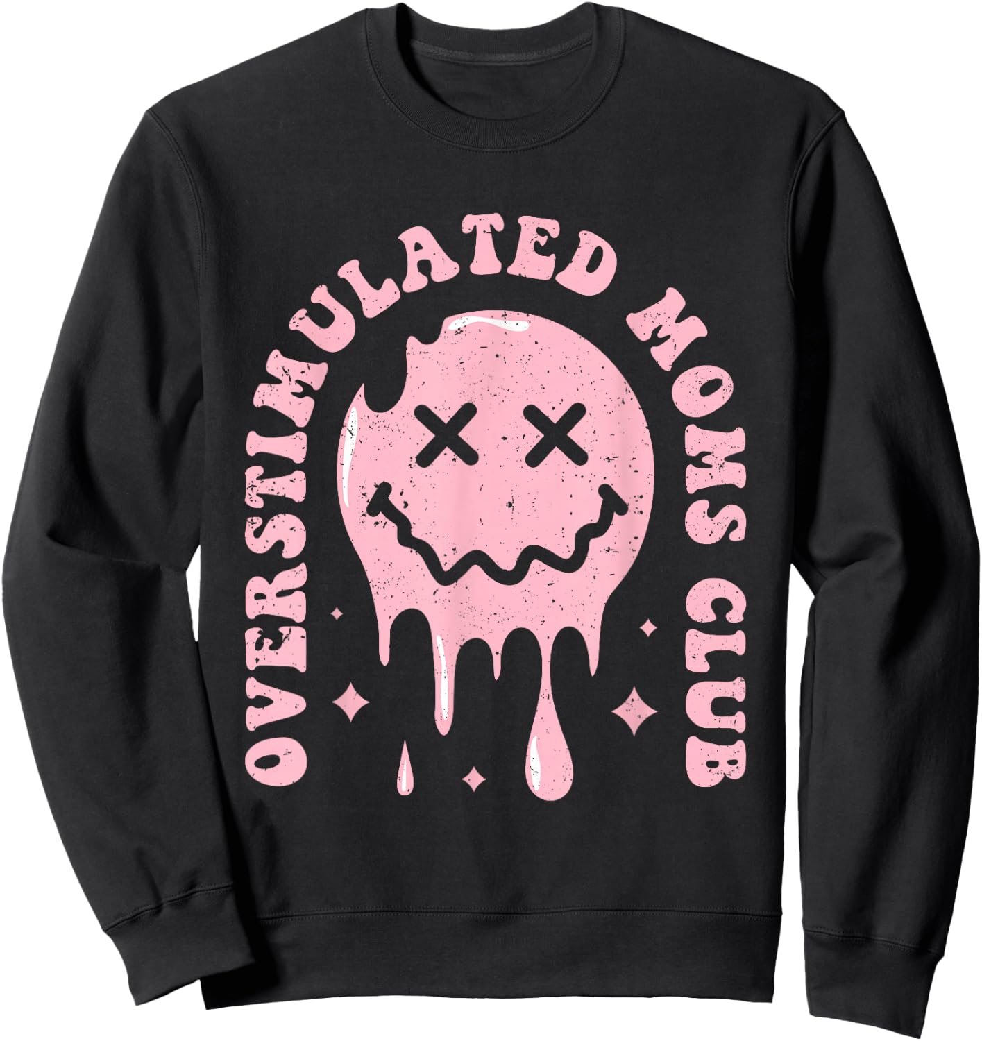 Overstimulated Moms Club Sweatshirt - Sweatshirt | Black