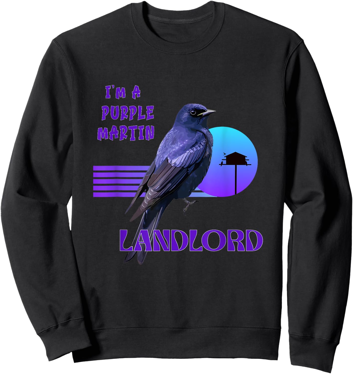Purple Martin apparel for anyone devoted to these birds. Sweatshirt - Sweatshirt | Black