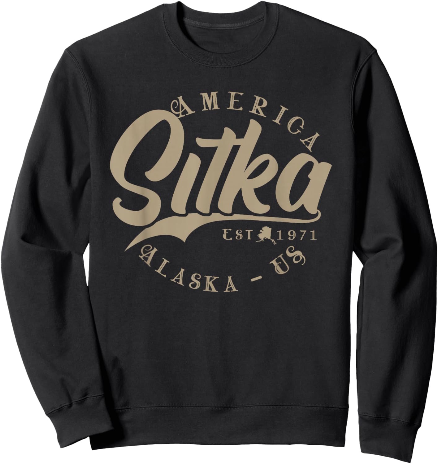 Sitka AK | Alaska Sweatshirt - Sweatshirt | Black