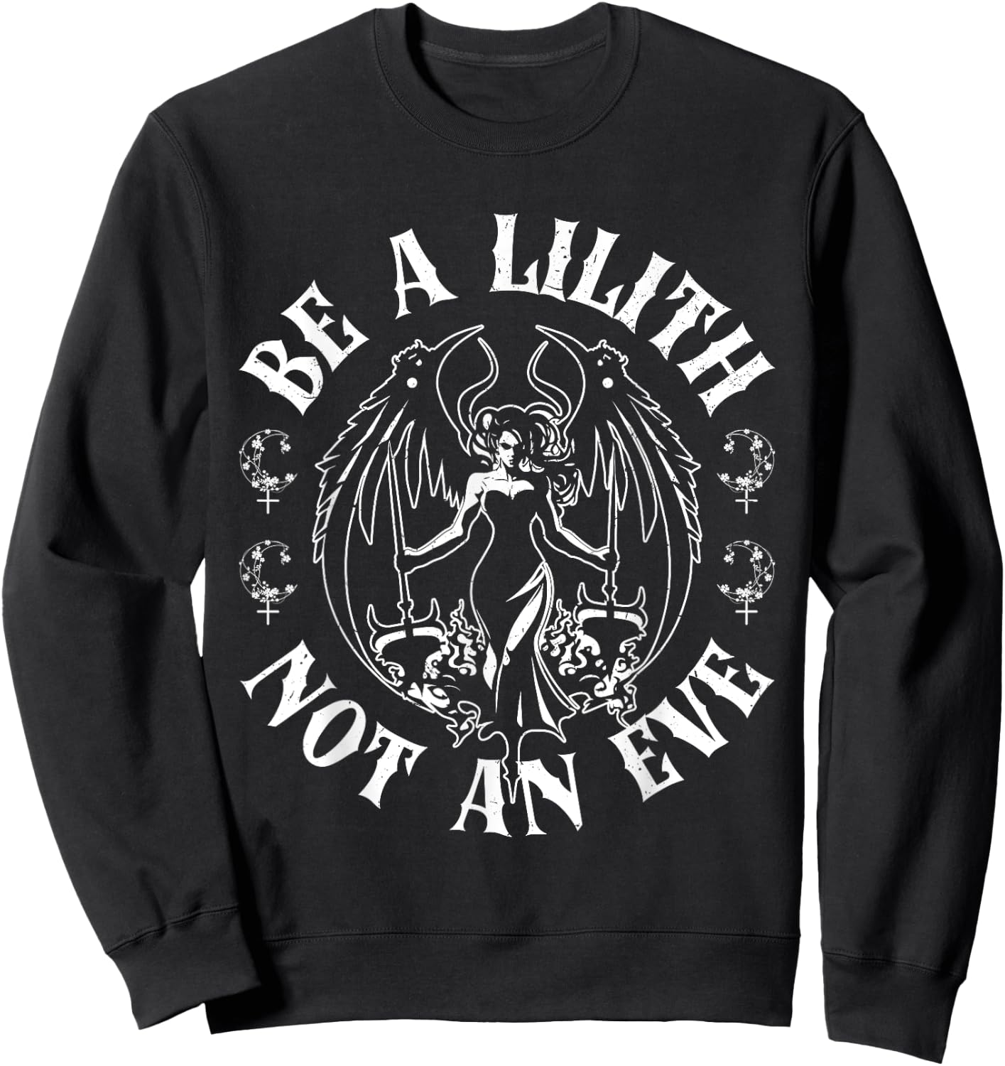 Lilith Demon Gothic Mythology Folklore Satanic Dark Occult Sweatshirt - Sweatshirt | Black