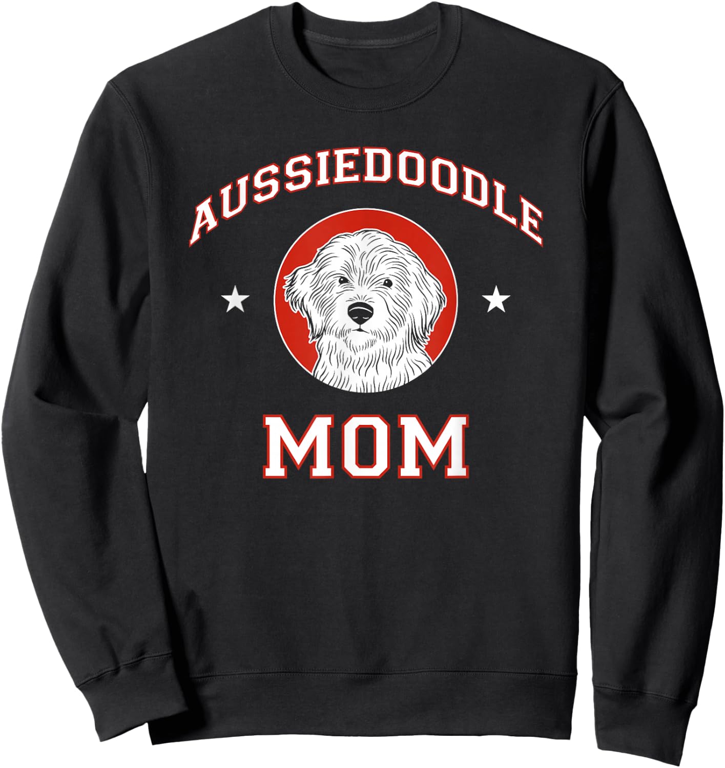 Aussiedoodle Mom Dog Mother Women Girls Kids Sweatshirt - Sweatshirt | Black