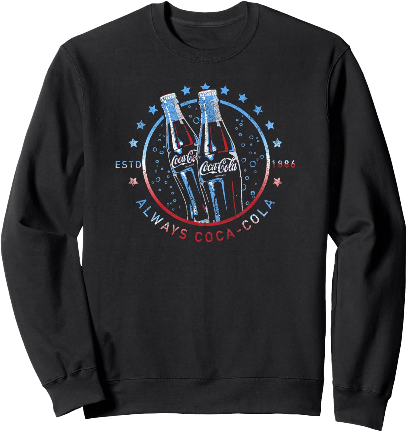 Coca-Cola Fourth of July Vintage Always Logo Sweatshirt - Sweatshirt | Black