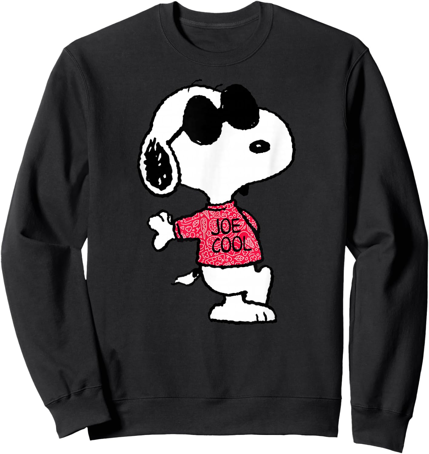 Peanuts - Joe Cool Pattern Sweatshirt - Sweatshirt | Black