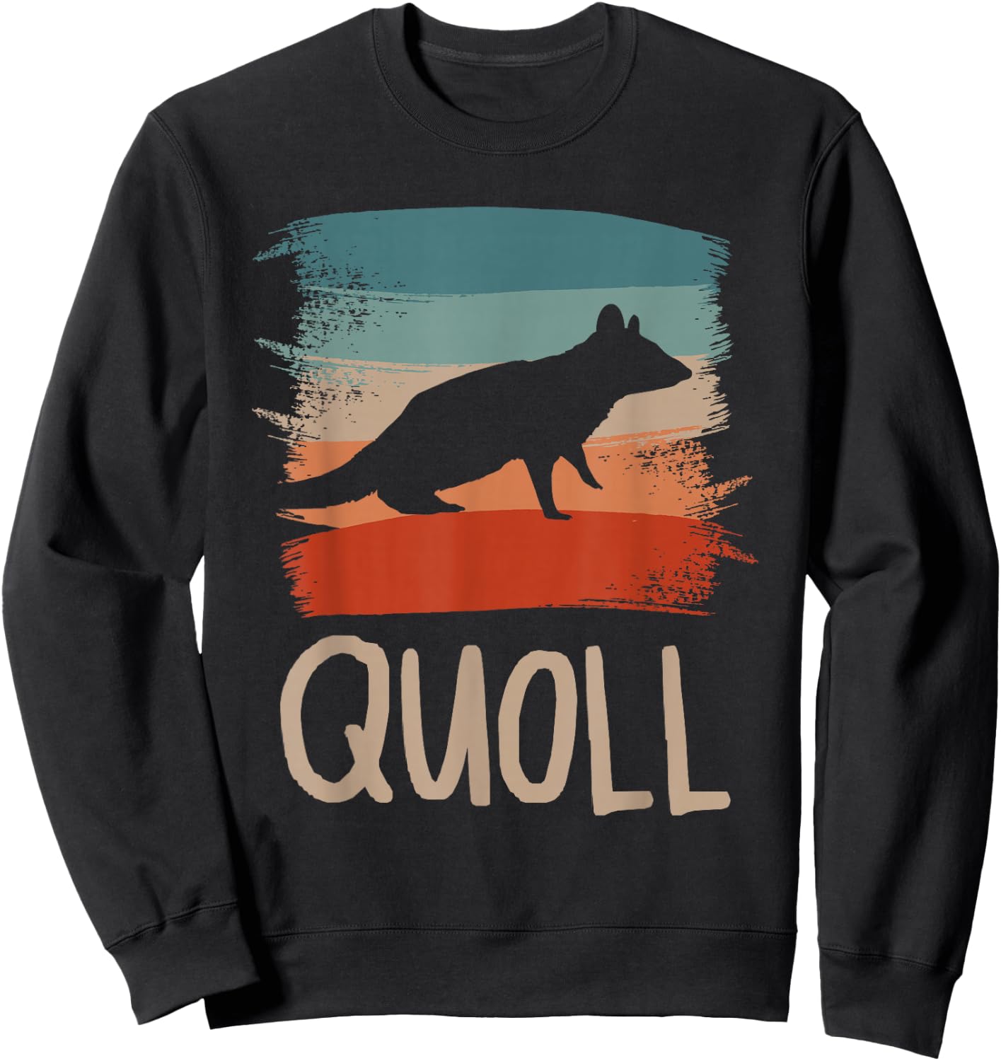 Retro Vintage Quoll Quolls Sweatshirt - Sweatshirt | Black