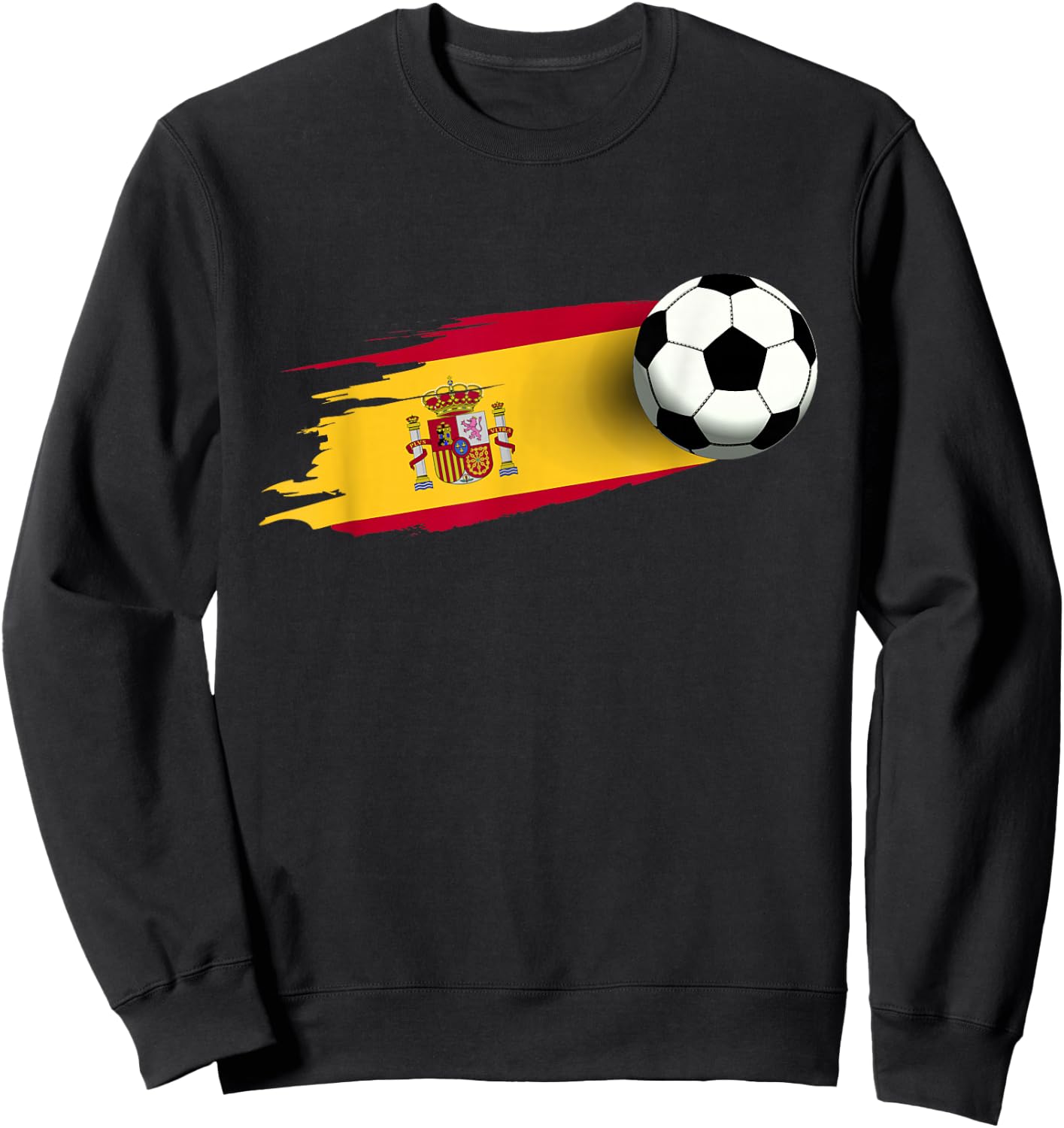 Spain Flag Jersey Spanish Soccer Team Spanish Sweatshirt - Sweatshirt | Black