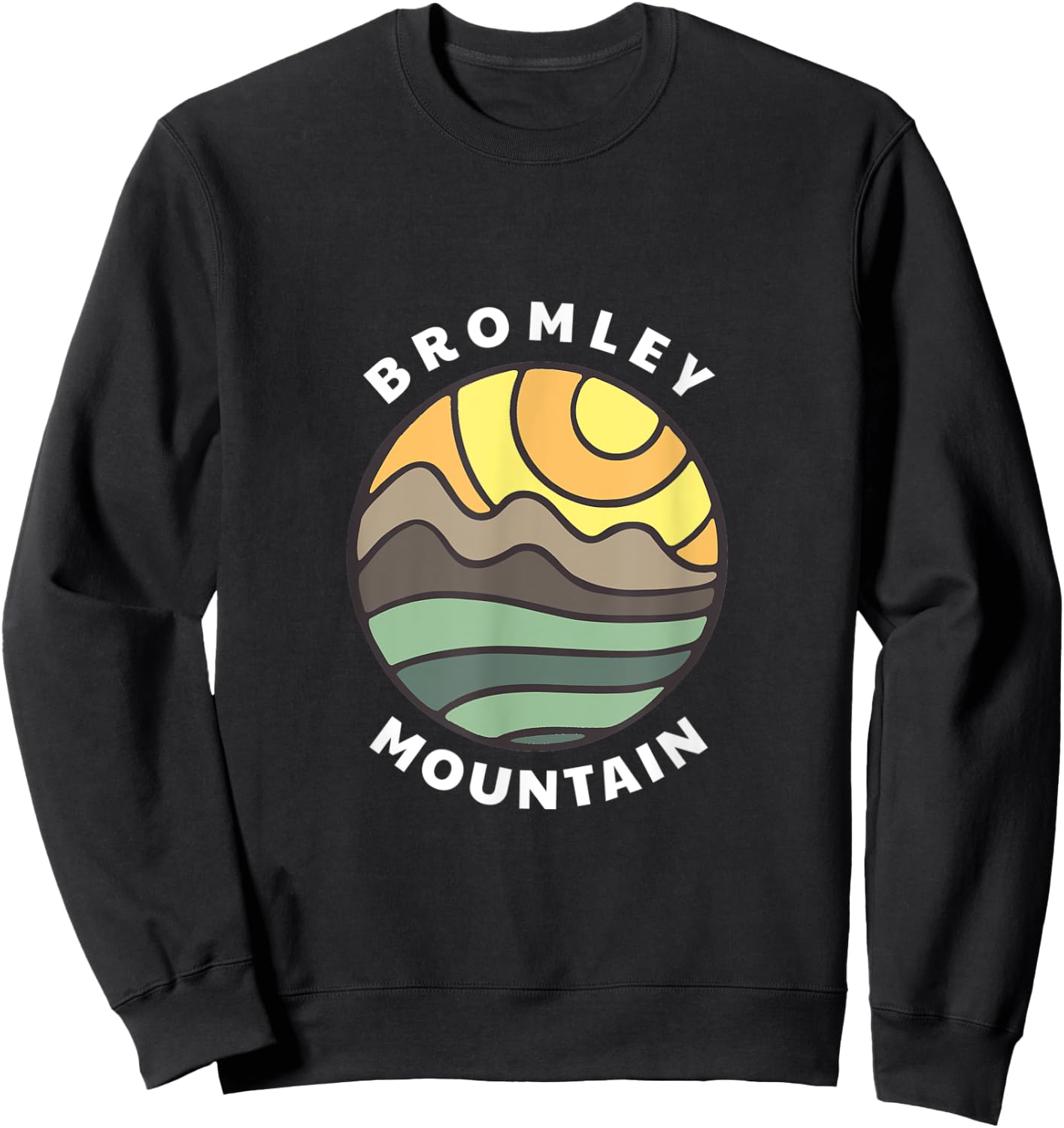 Bromley Mountain Vermont Mountains VT Vacation Souvenir Sweatshirt - Sweatshirt | Black