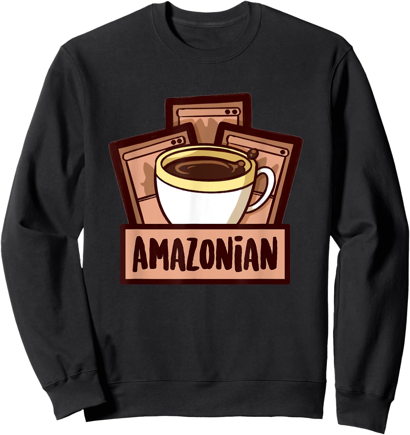 Amazonian's Coffee & Card Games Sweatshirt - Sweatshirt | Black