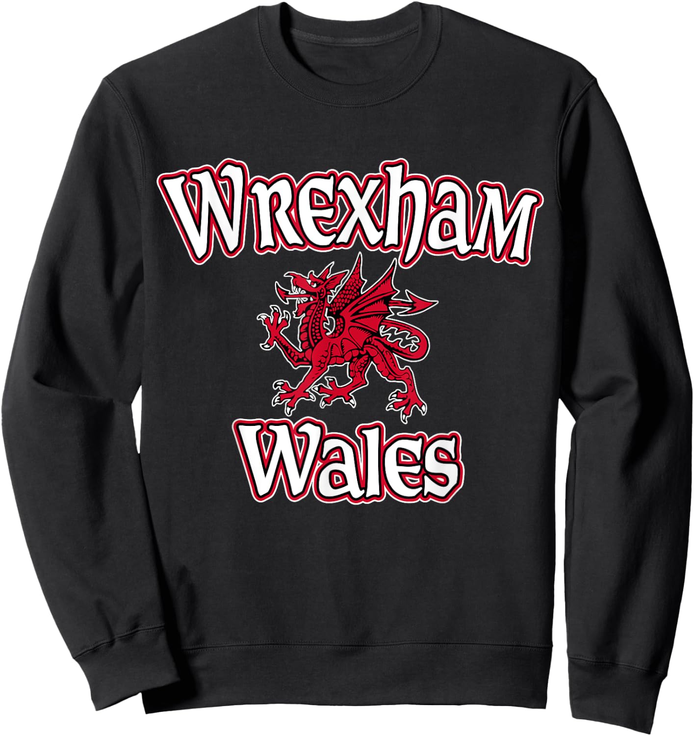Wrexham Wales Dragon Sweatshirt - Sweatshirt | Black