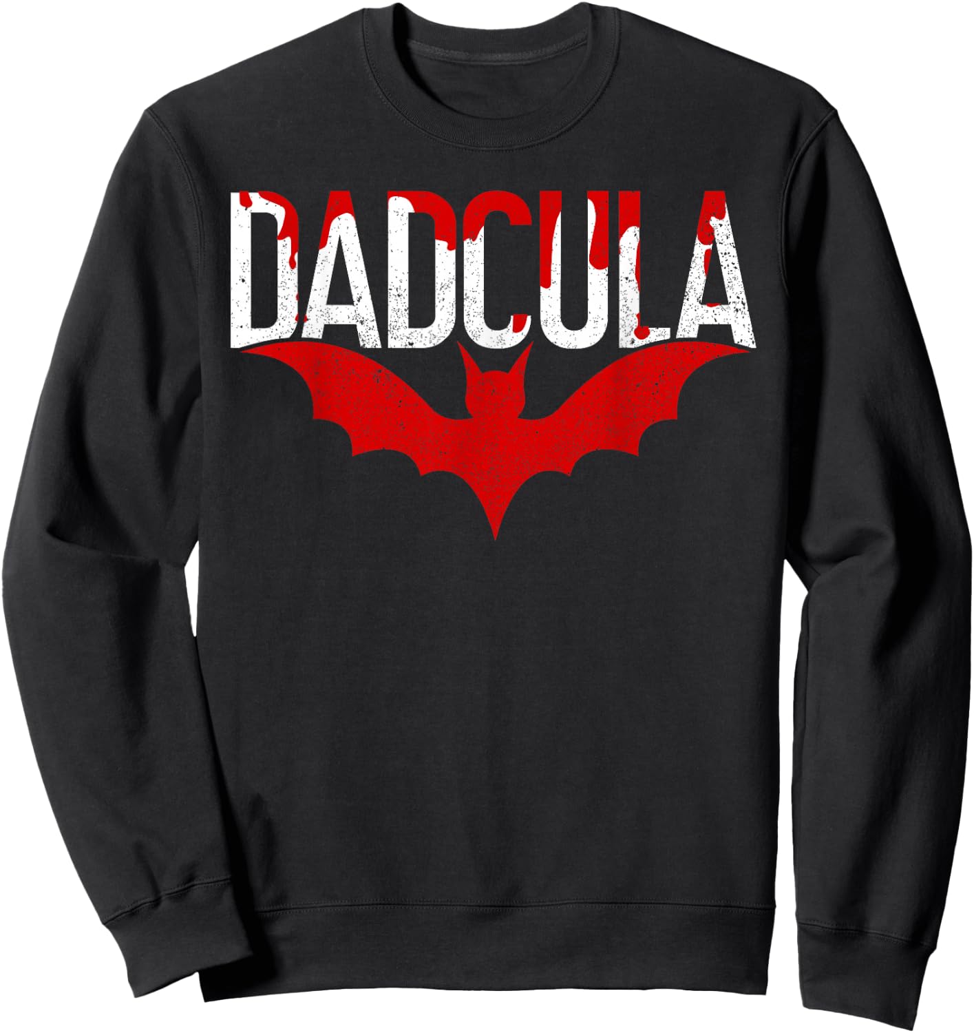 Papa Dadcula Dad Vampire Daddy Funny Halloween Father Sweatshirt - Sweatshirt | Black