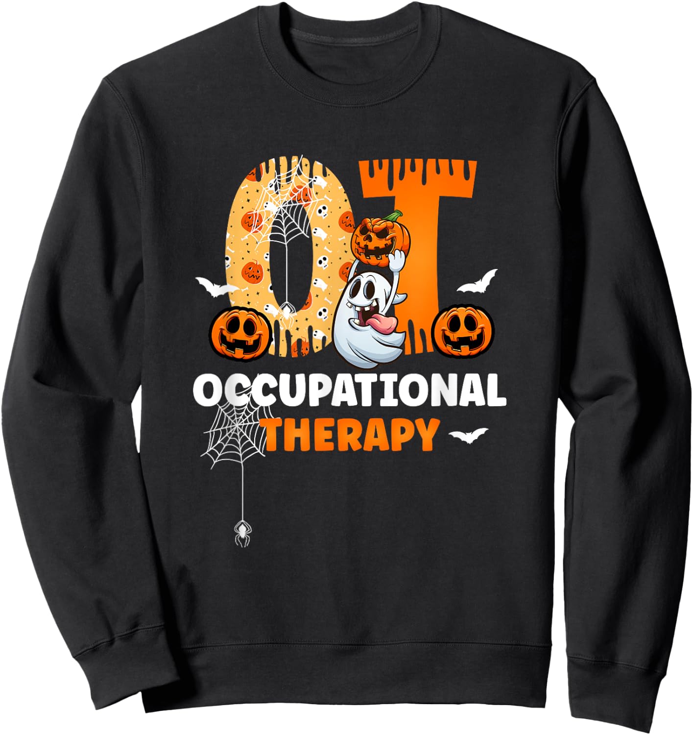 Spooky OT Occupational Therapy Therapist Halloween Sweatshirt - Sweatshirt | Black