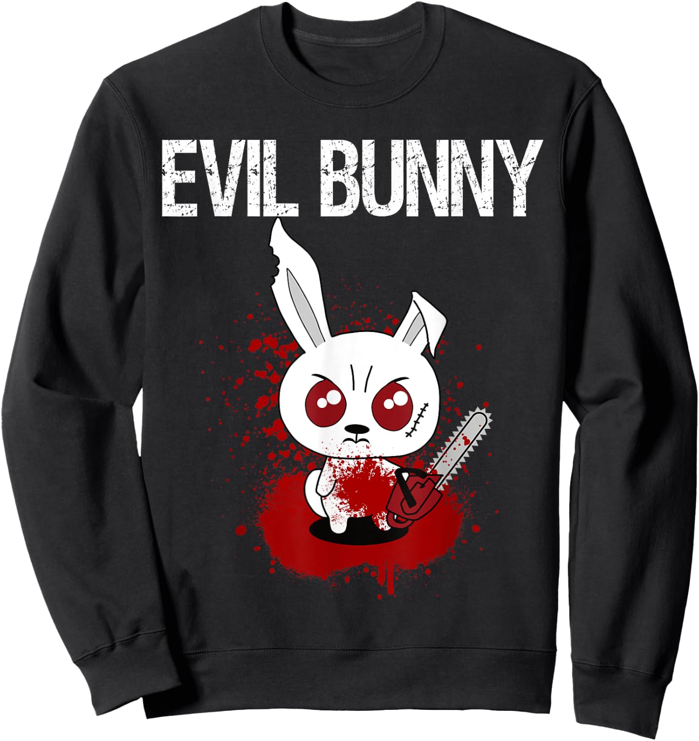 Funny - Evil Bunny Sweatshirt - Sweatshirt | Black