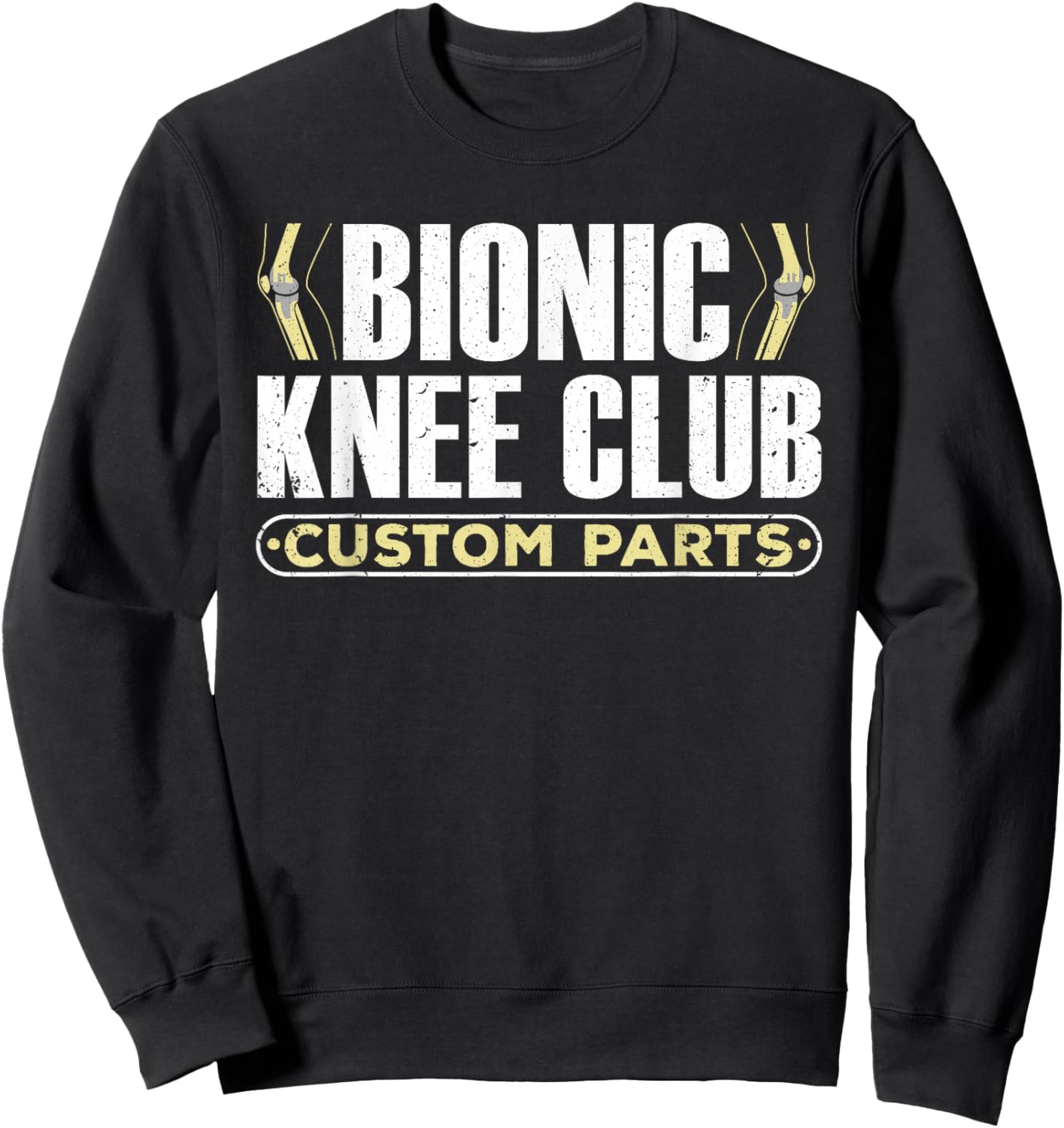 Cool Knee Replacement Women Knee Surgery Recovery Sweatshirt - Sweatshirt | Black