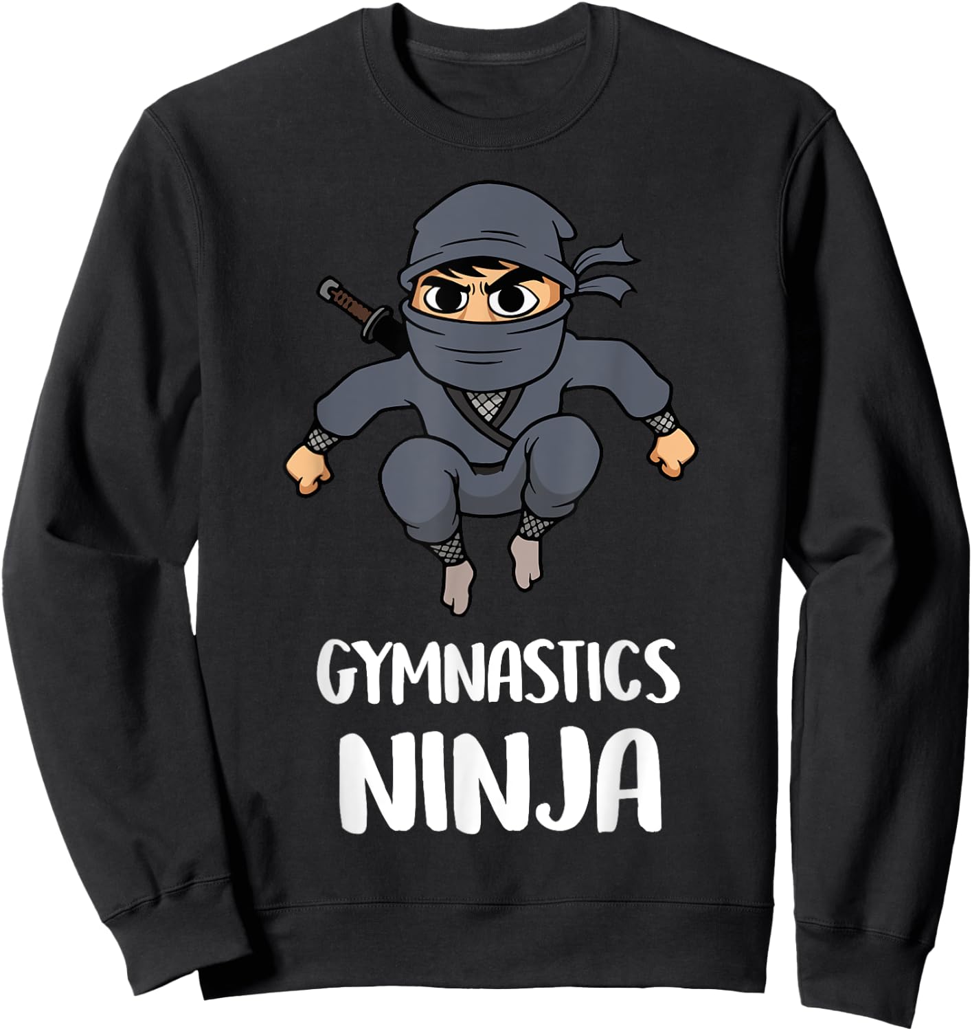 Gymnastics Ninja Boy Funny Sports Toddler Kids Sweatshirt - Sweatshirt | Black