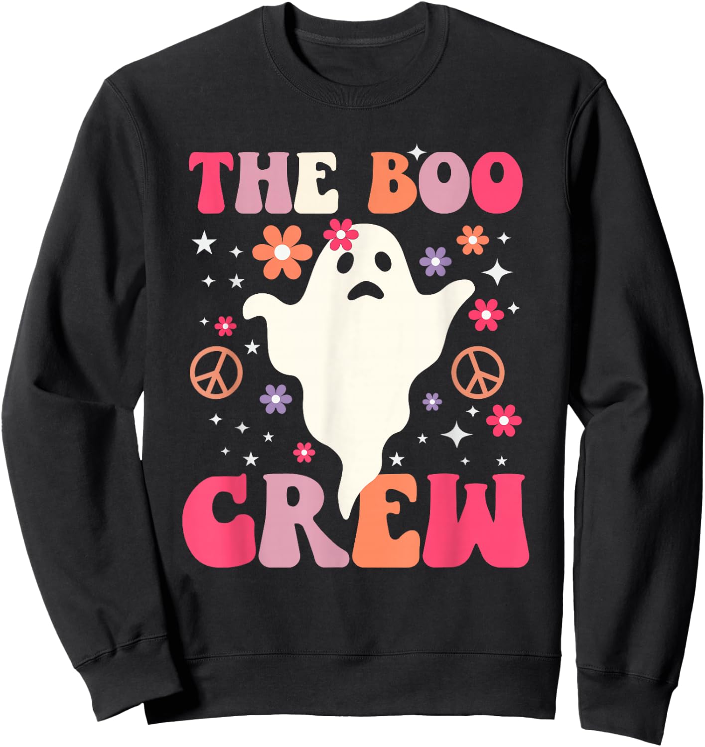 Halloween The Boo Crew - Cute Ghost - Spooky Family Matching Sweatshirt - Sweatshirt | Black