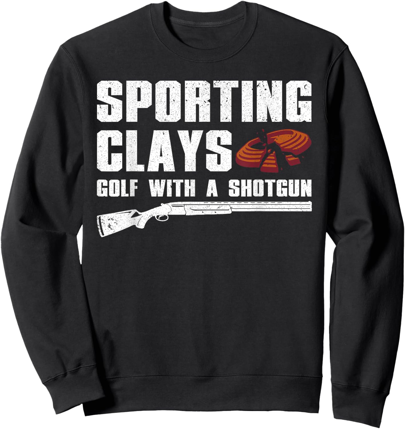 Cool Trap Shooting Women Skeet Clay Target Shooter Sweatshirt - Sweatshirt | Black