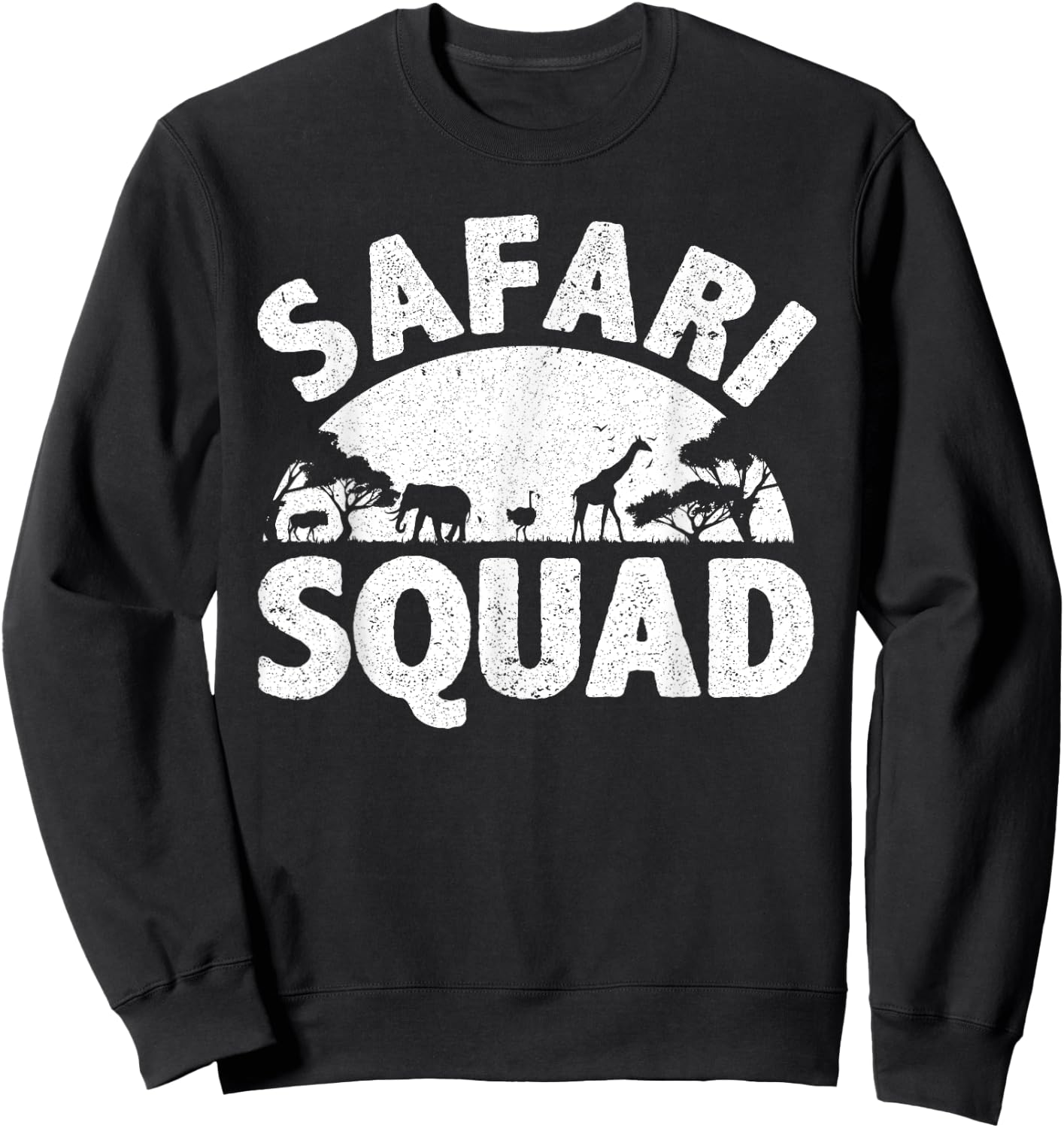 Cool Safari Squad Women Zoo Animal African Jungle Sweatshirt - Sweatshirt | Black