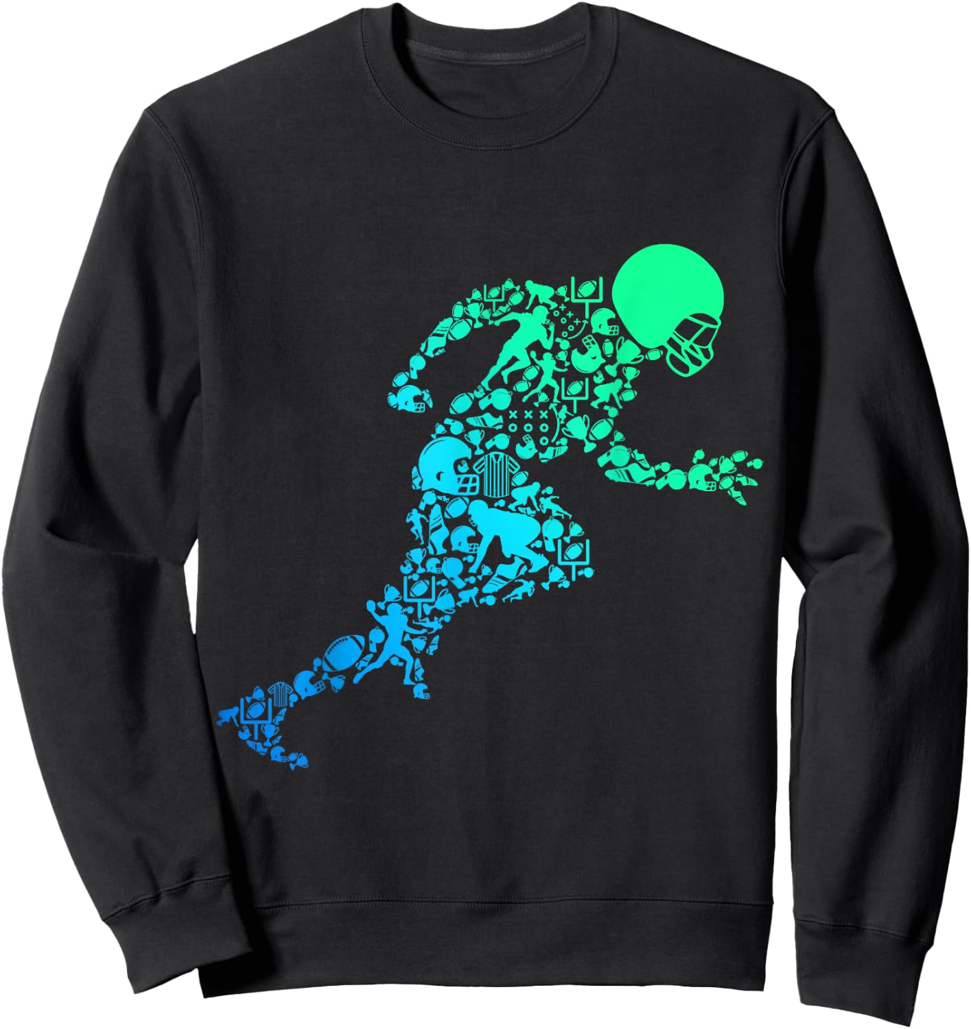American Football Children's Boys Men Sweatshirt - Sweatshirt | Black