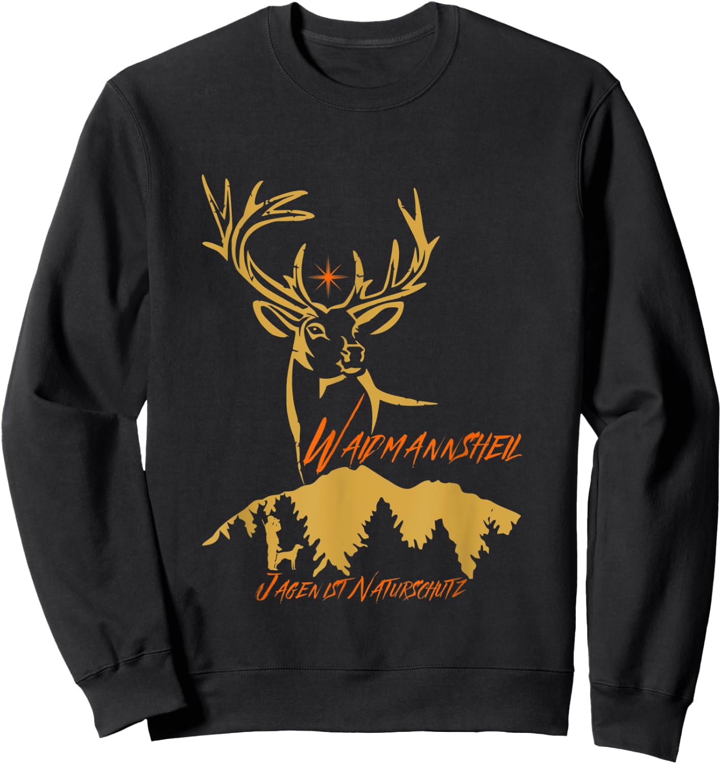 Jäger Waidmannsheil - Jagen ist Naturschutz Sweatshirt - Sweatshirt | Black