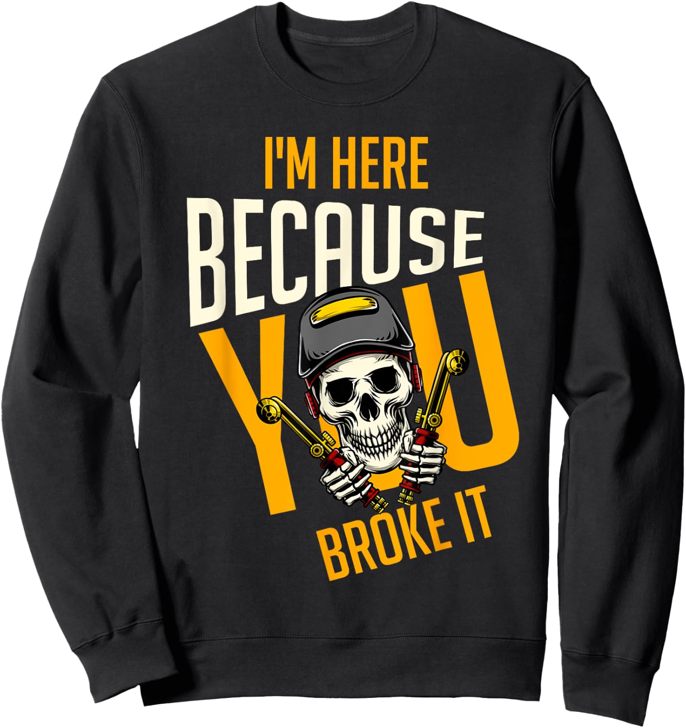 Funny Maintenance Worker Vintage Skull-woker Welder Sweatshirt - Sweatshirt | Black